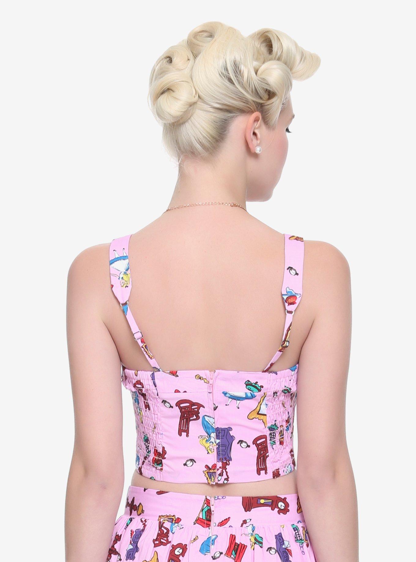 Disney Alice In Wonderland Retro Crop Top, , alternate