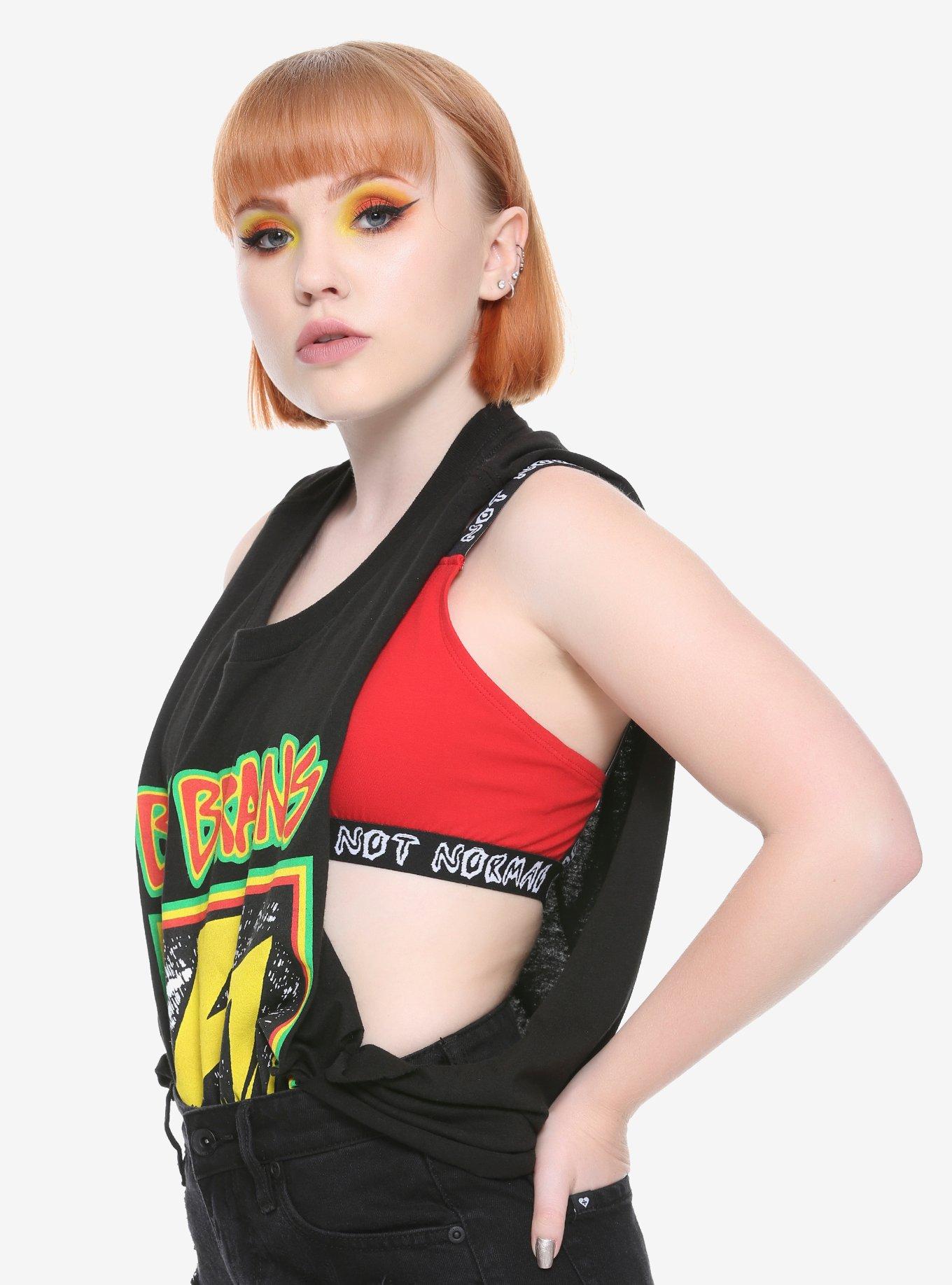 Red Not Normal Bralette, RED, alternate