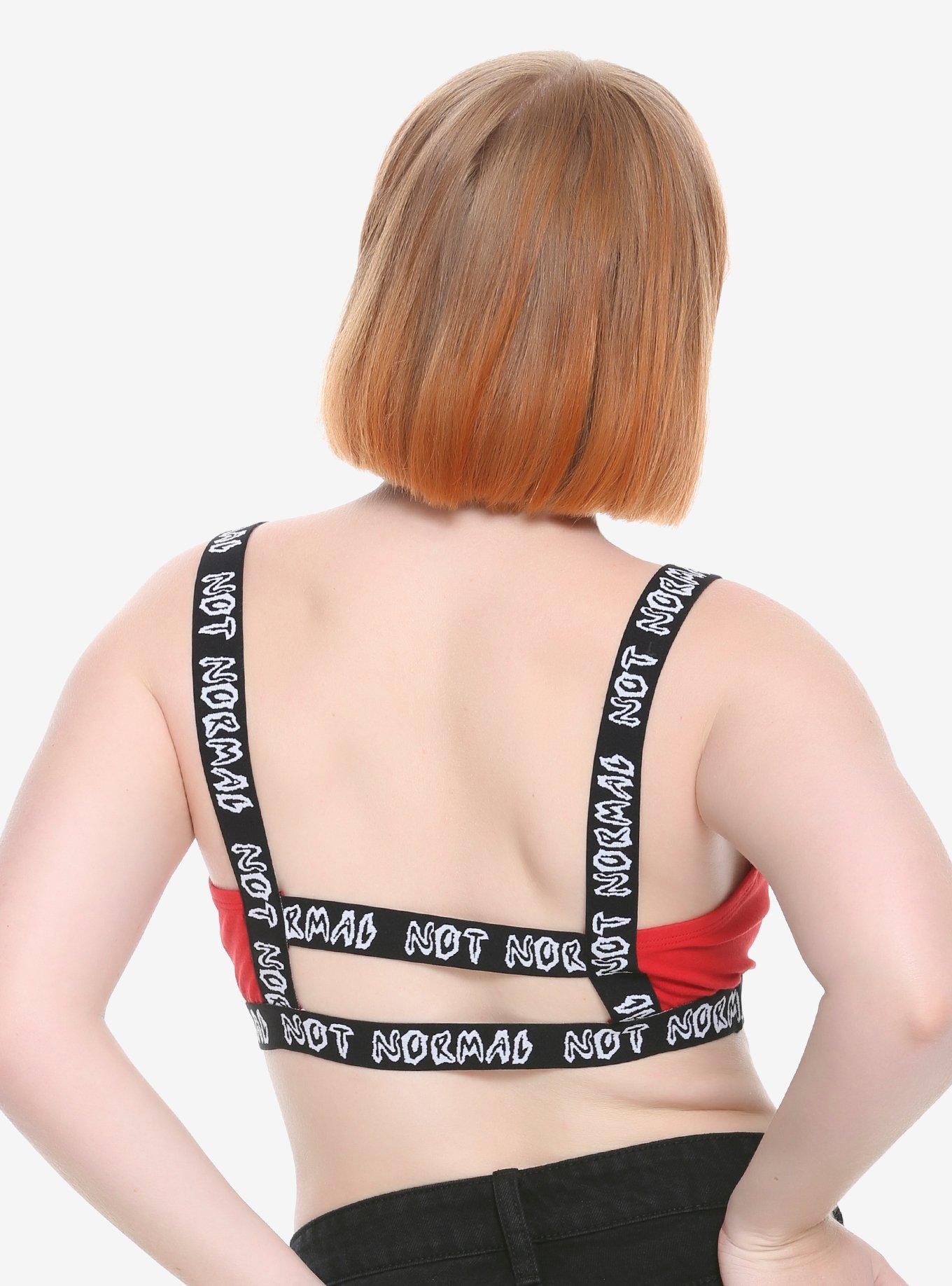 Red Not Normal Bralette, RED, alternate