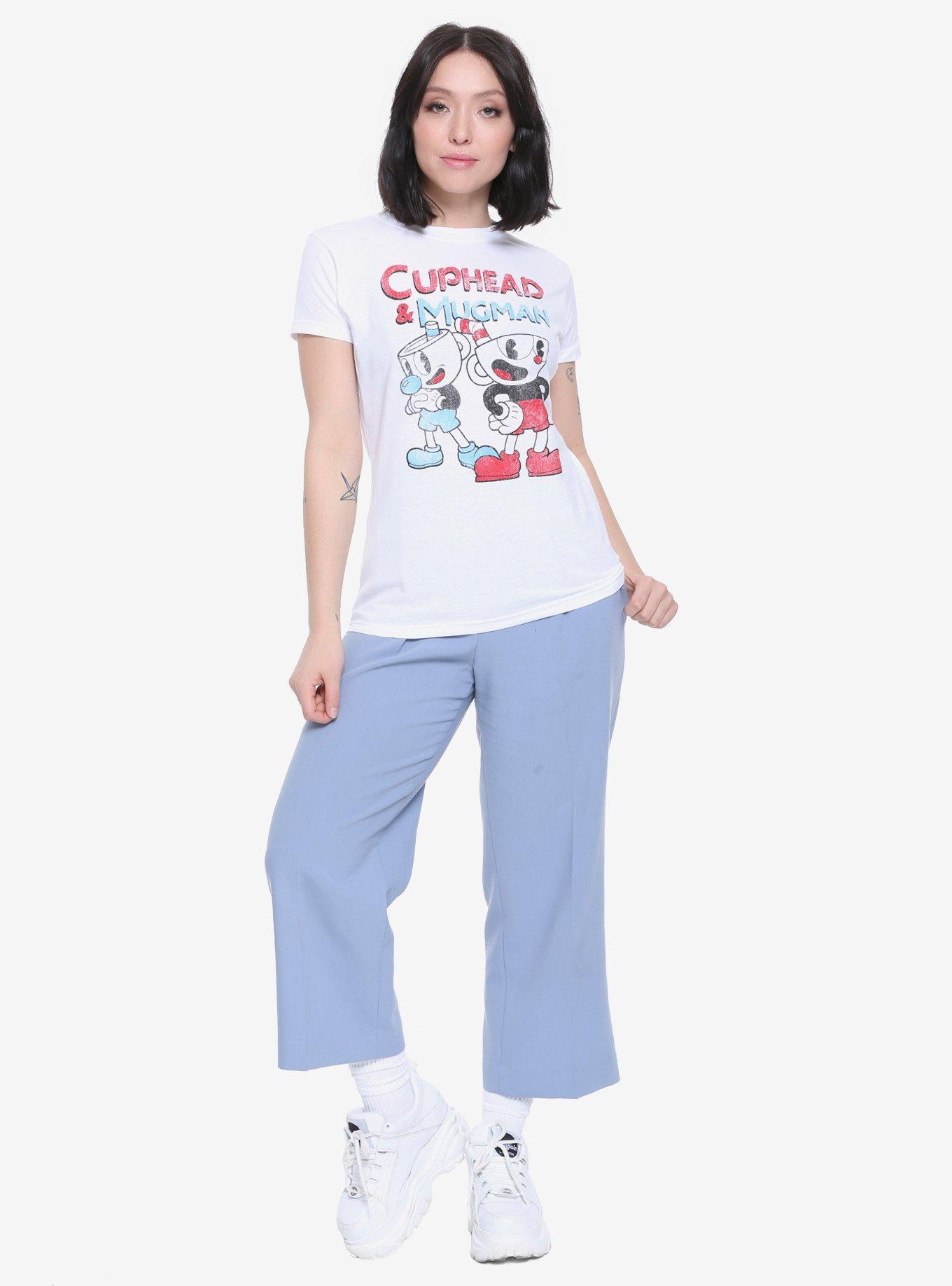 Cuphead Brothers Cuphead & Mugman Girls T-Shirt, , alternate