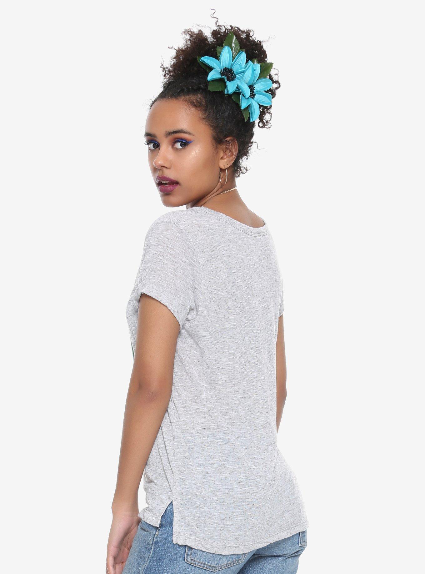 Disney The Little Mermaid Ariel Anime Girls T-Shirt, GREY, alternate