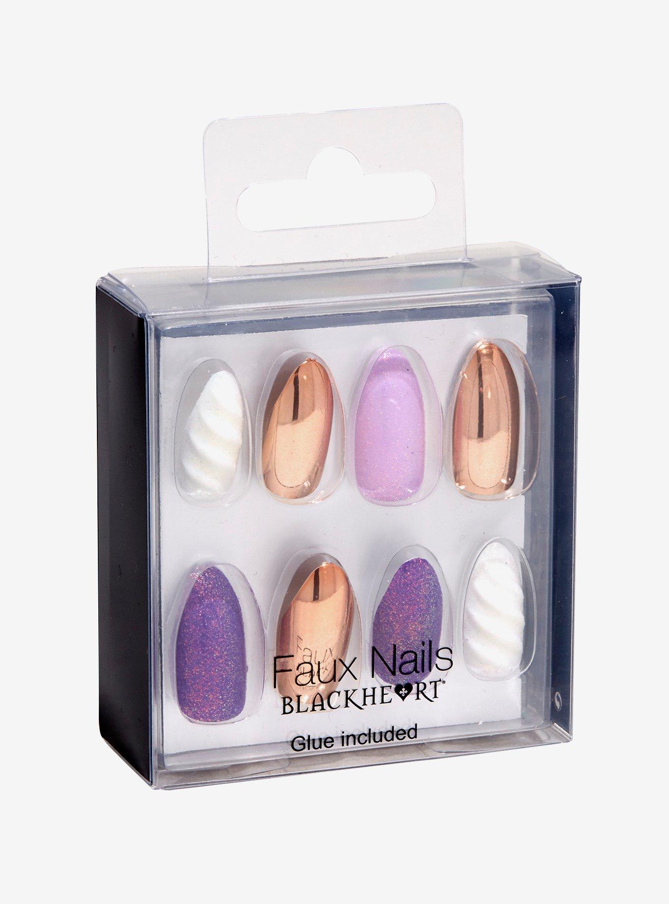 Blackheart Beauty Rose Gold Unicorn Horn Faux Nails, , alternate
