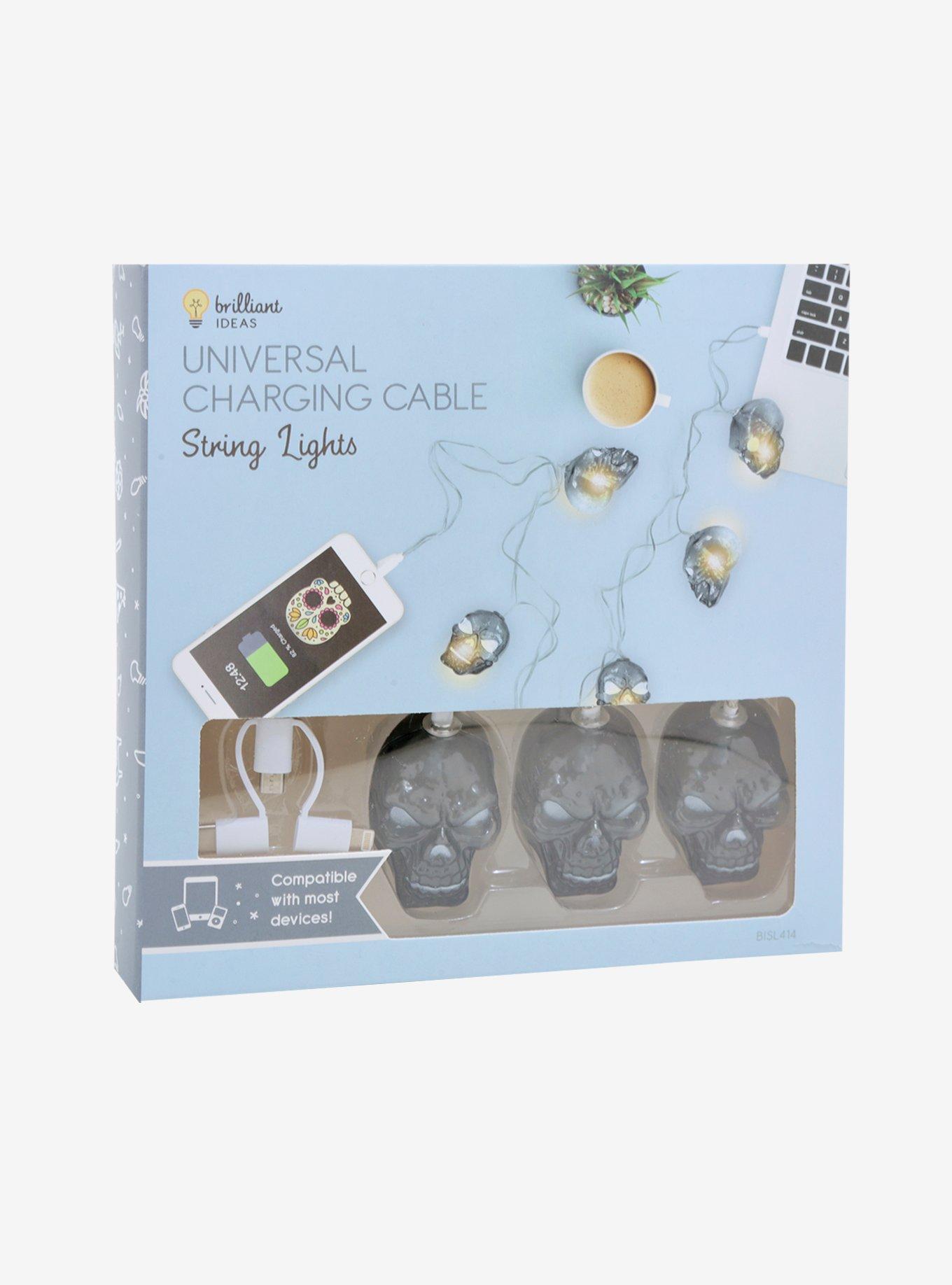 Skull Universal Charging Cable String Lights, , alternate