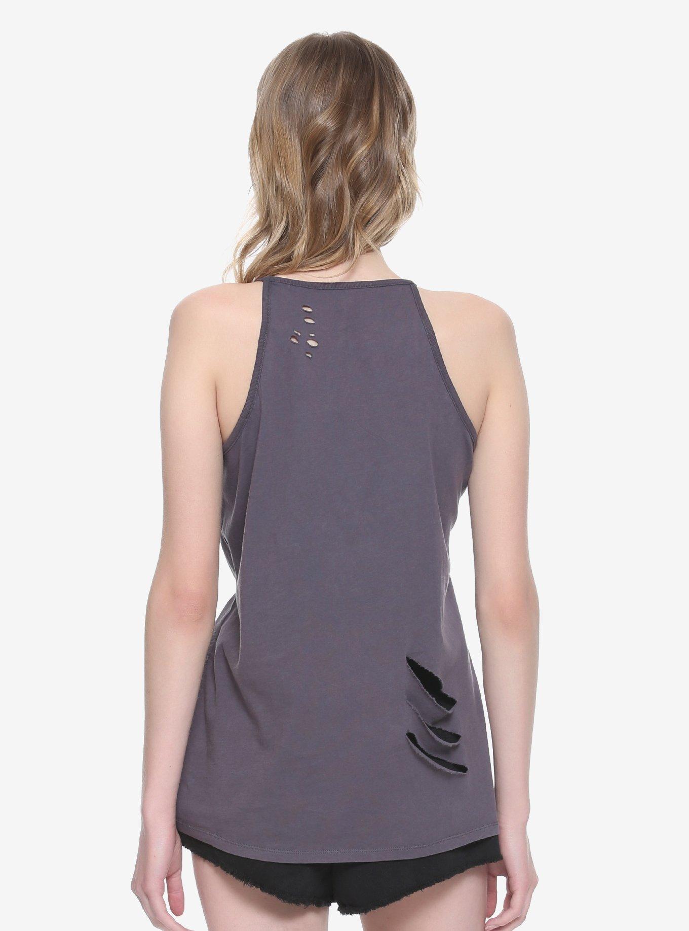 Jurassic Park Clever Girl Destructed Girls Tank Top, , alternate