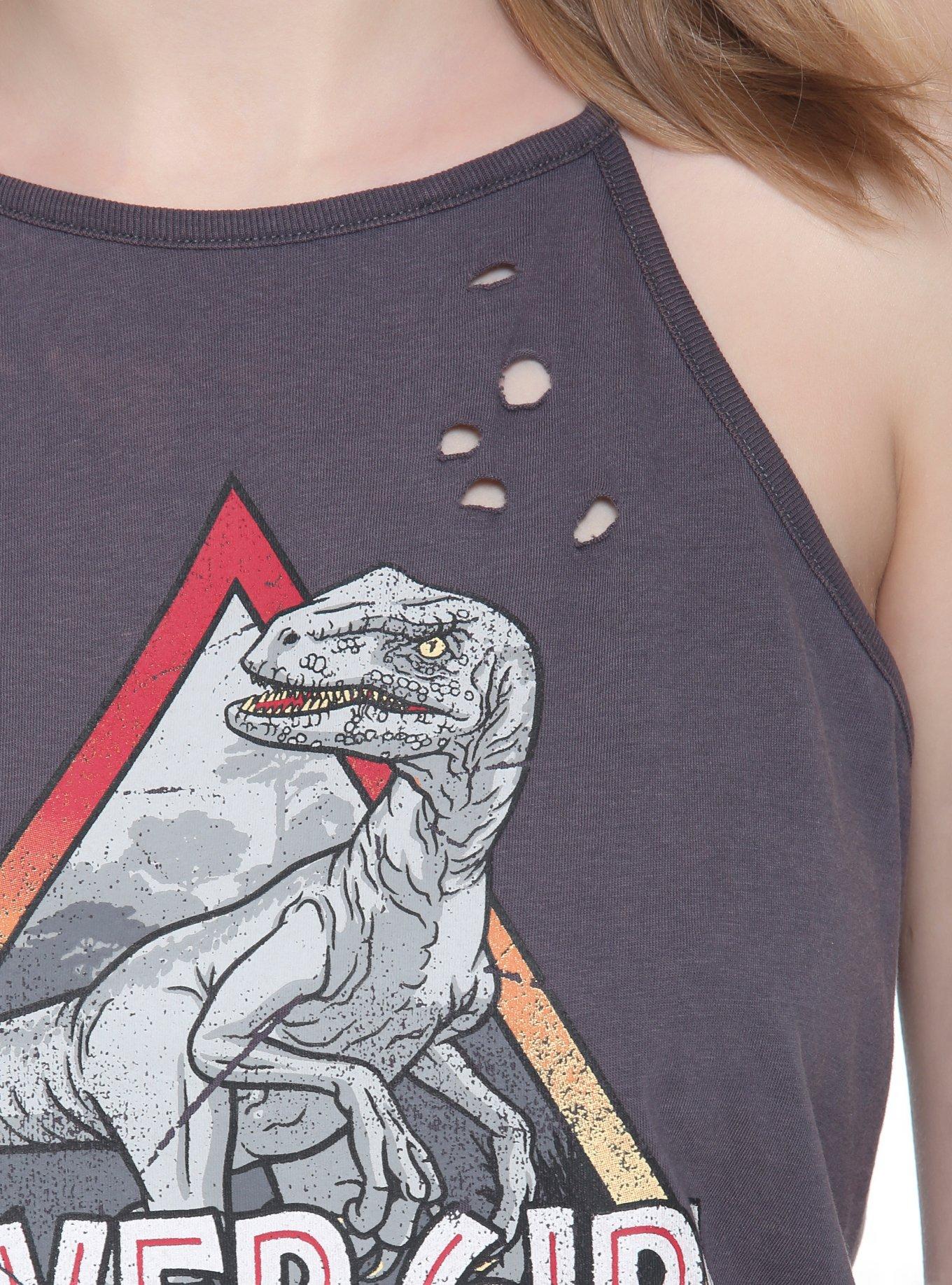 Jurassic Park Clever Girl Destructed Girls Tank Top, , alternate