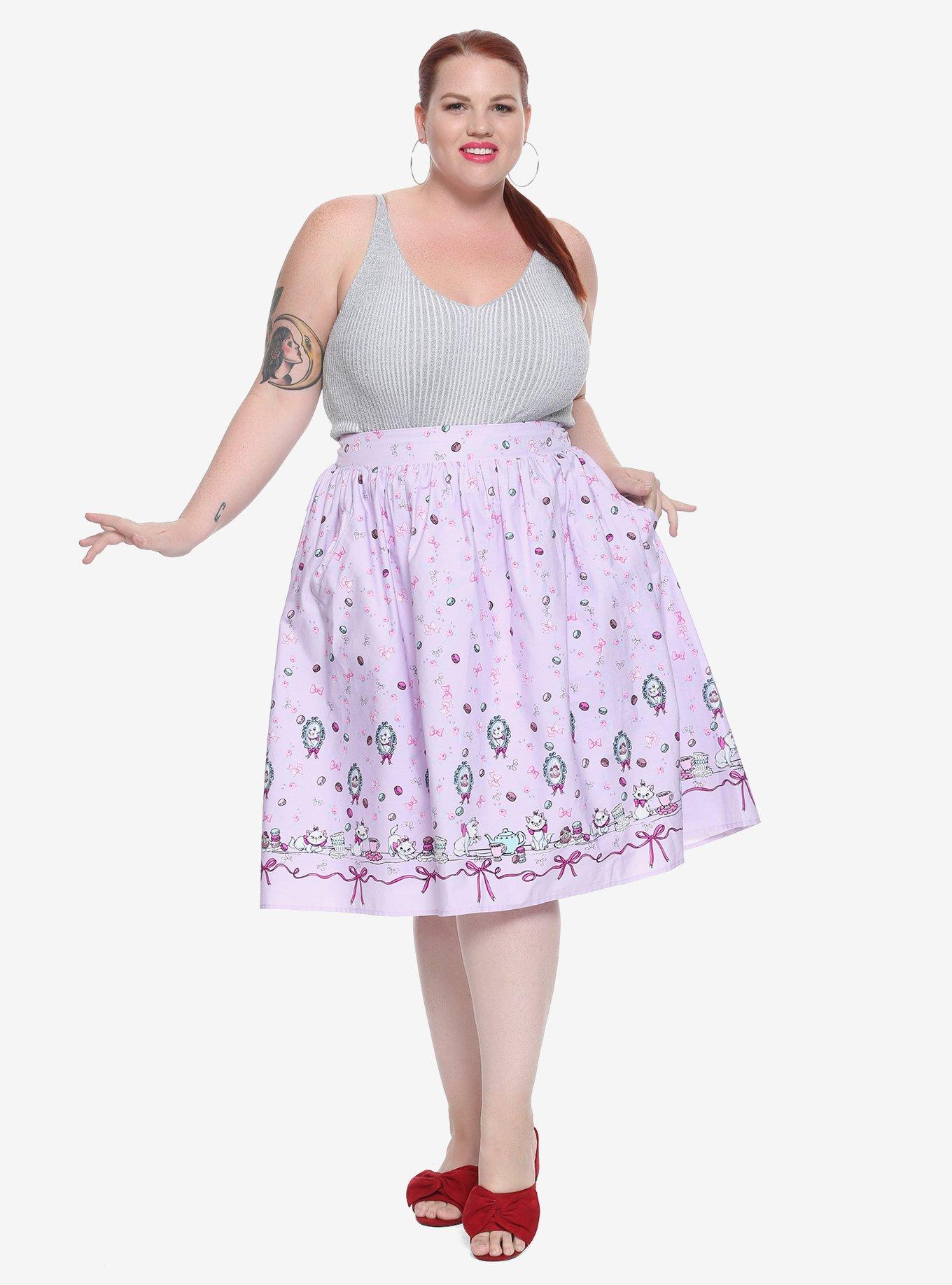 Disney The Aristocats Maria Retro Skirt Plus Size, LILAC, alternate