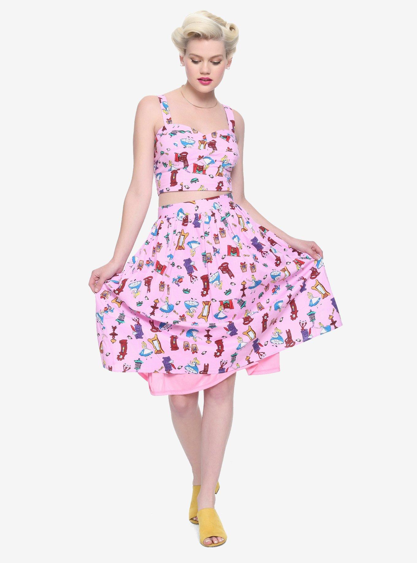 Disney Alice In Wonderland Retro Skirt, LIGHT PINK, alternate