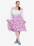 Disney Alice In Wonderland Retro Skirt Plus Size, LIGHT PINK, alternate