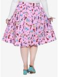 Disney Alice In Wonderland Retro Skirt Plus Size, LIGHT PINK, alternate