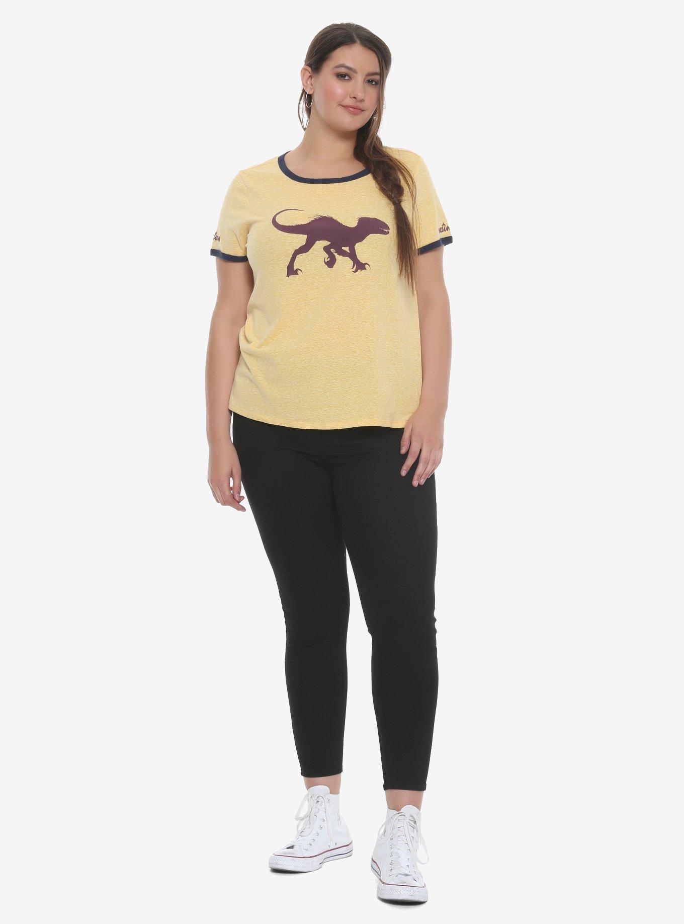 Jurassic World 2: Fallen Kingdom Raptor Girls Ringer T-Shirt Plus Size, , alternate