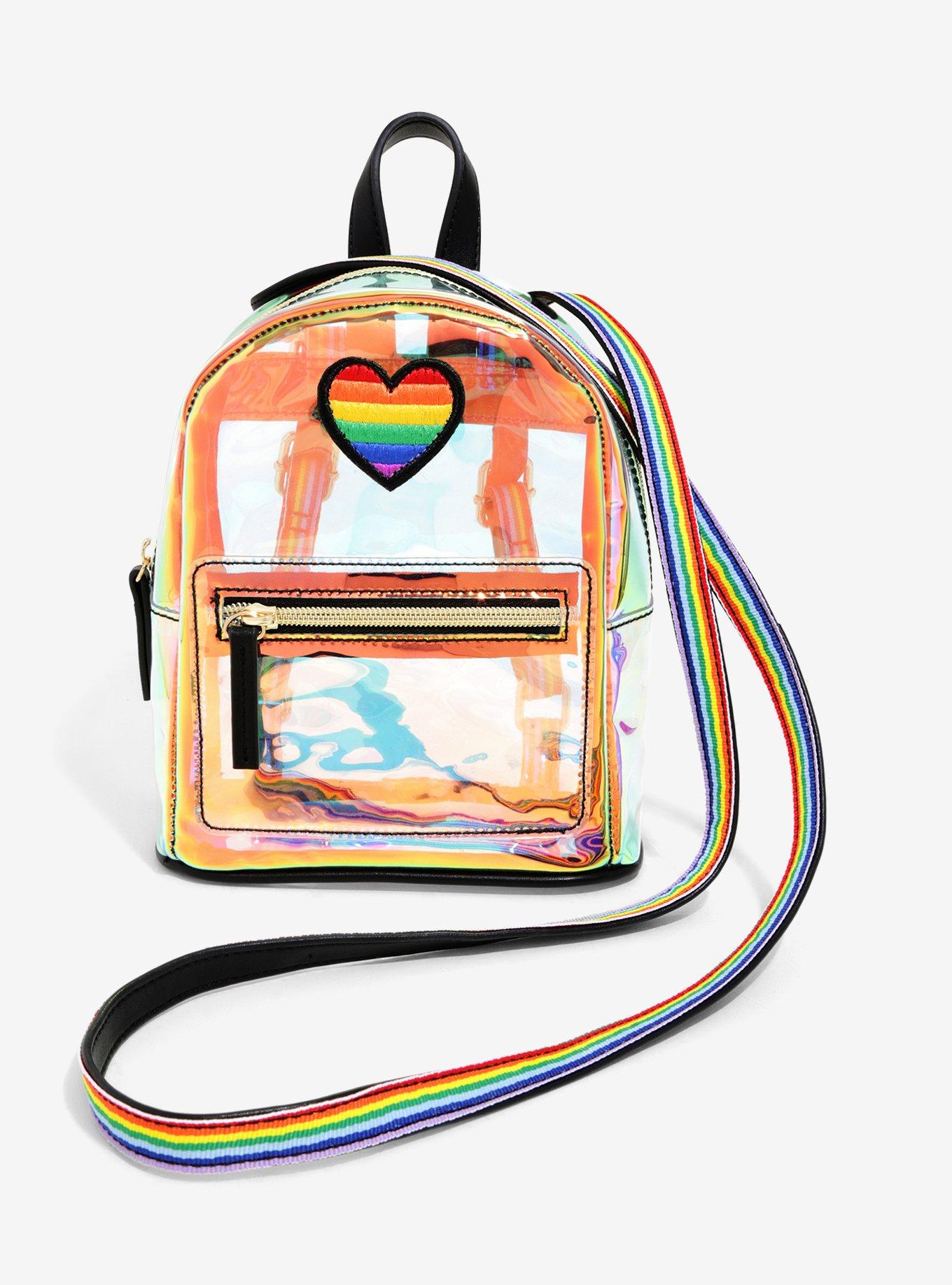 Pride Heart Iridescent Mini Backpack, , alternate