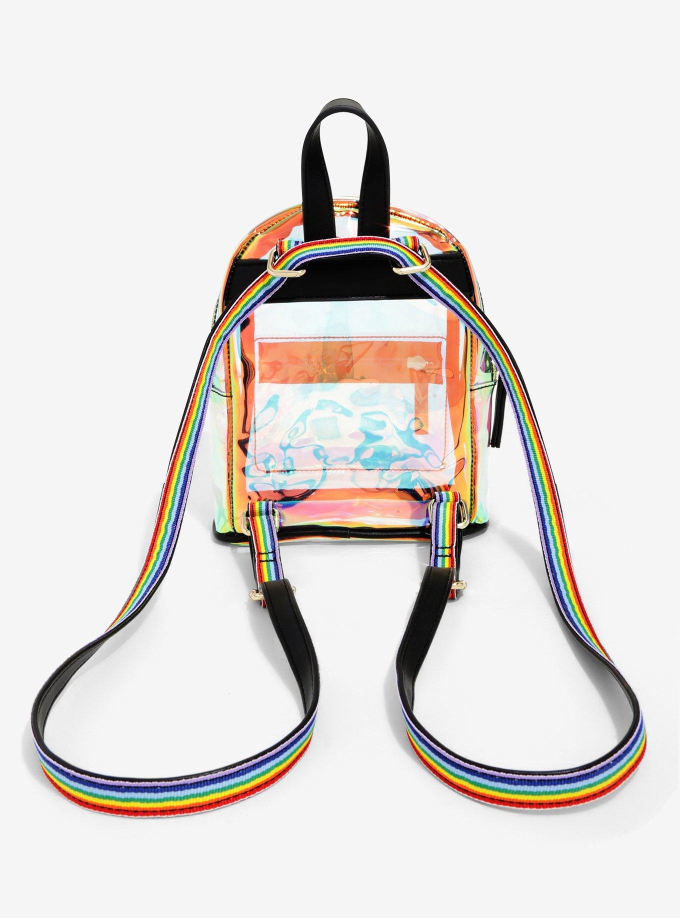 Pride Heart Iridescent Mini Backpack, , alternate