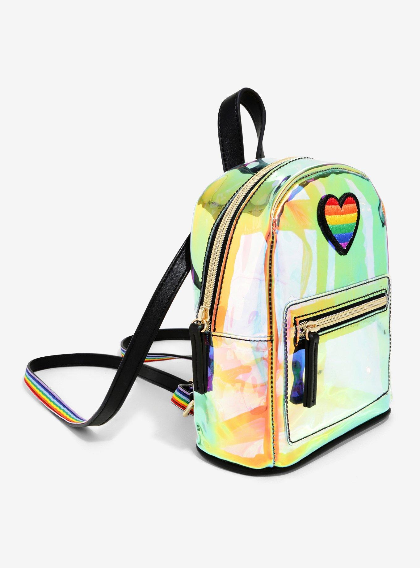 Pride Heart Iridescent Mini Backpack, , alternate