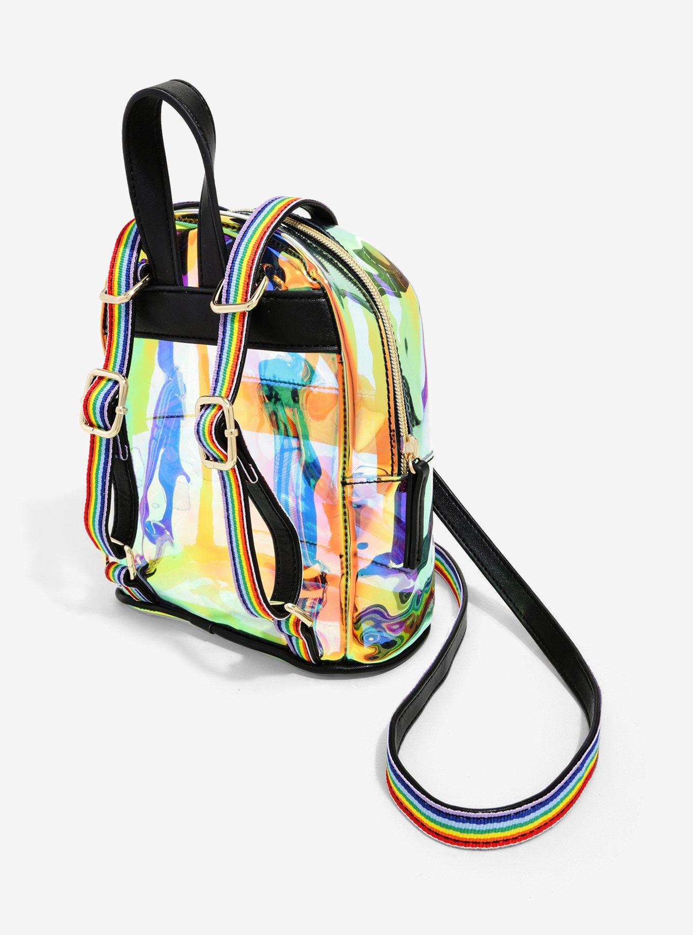 Pride Heart Iridescent Mini Backpack, , alternate