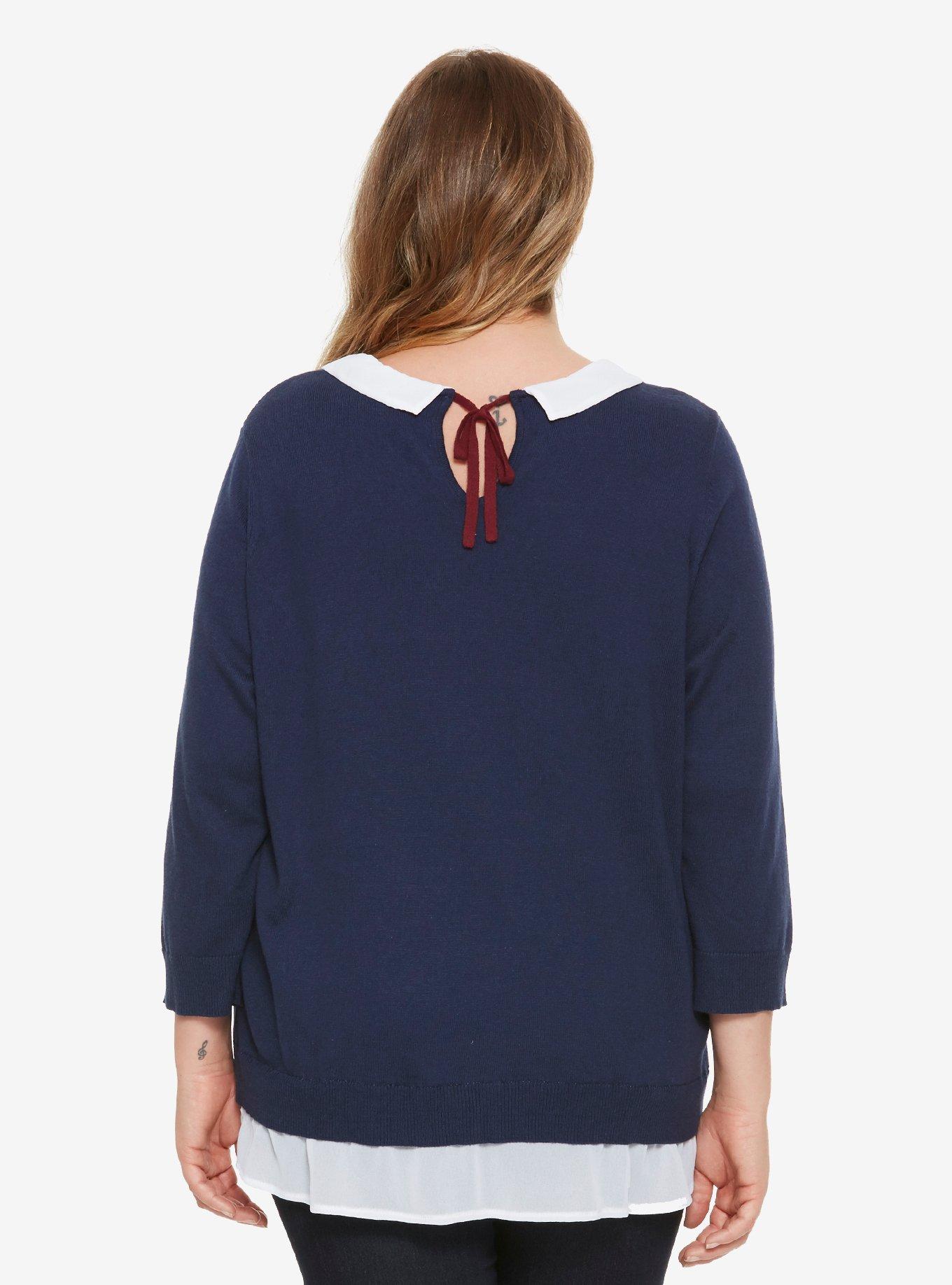Disney Alice In Wonderland Tea For Two Layered Sweater Plus Size, , alternate
