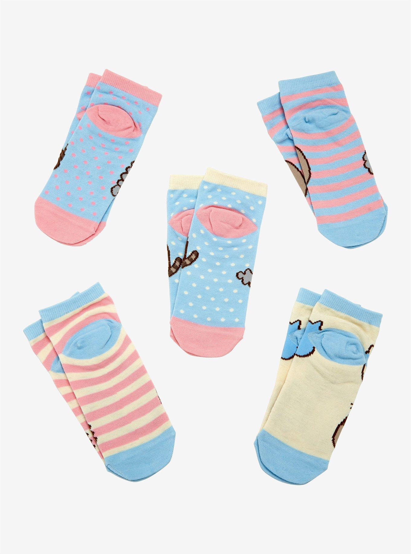 Pusheen Siblings No-Show Socks 5 Pair, , alternate