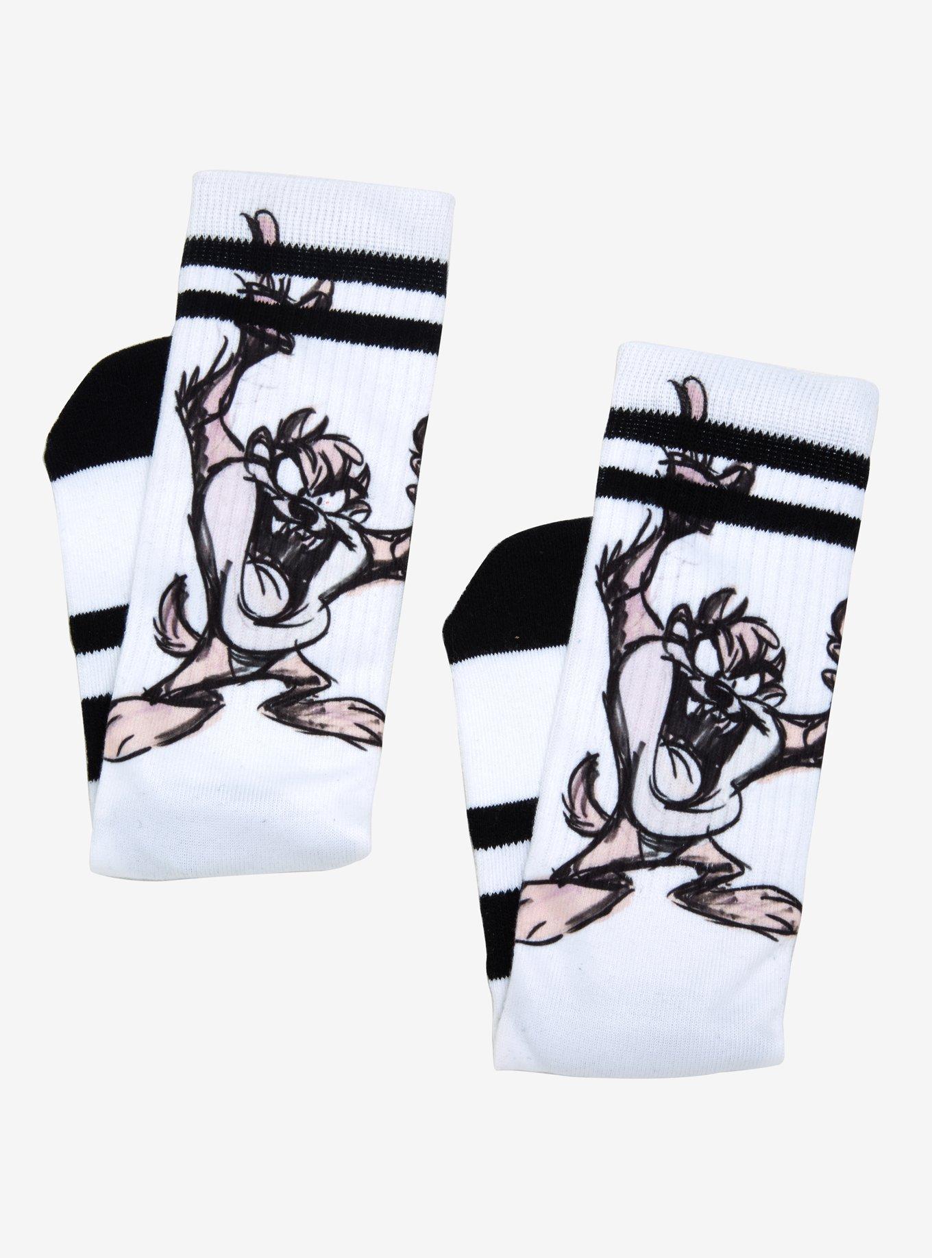 Looney Tunes Taz Varsity Crew Socks, , alternate
