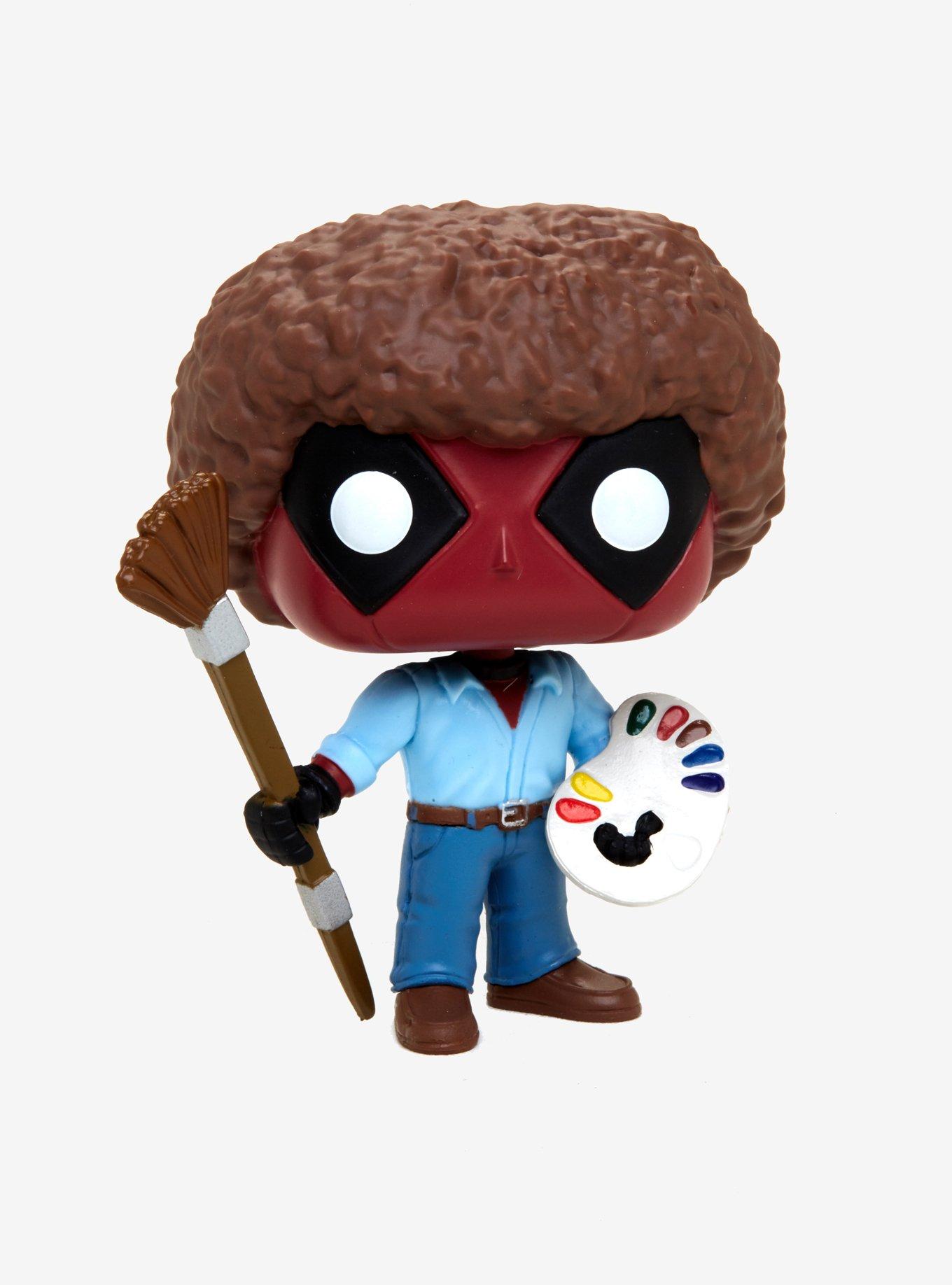 Funko Marvel Pop! Deadpool As Bob Ross Vinyl Figure, , alternate