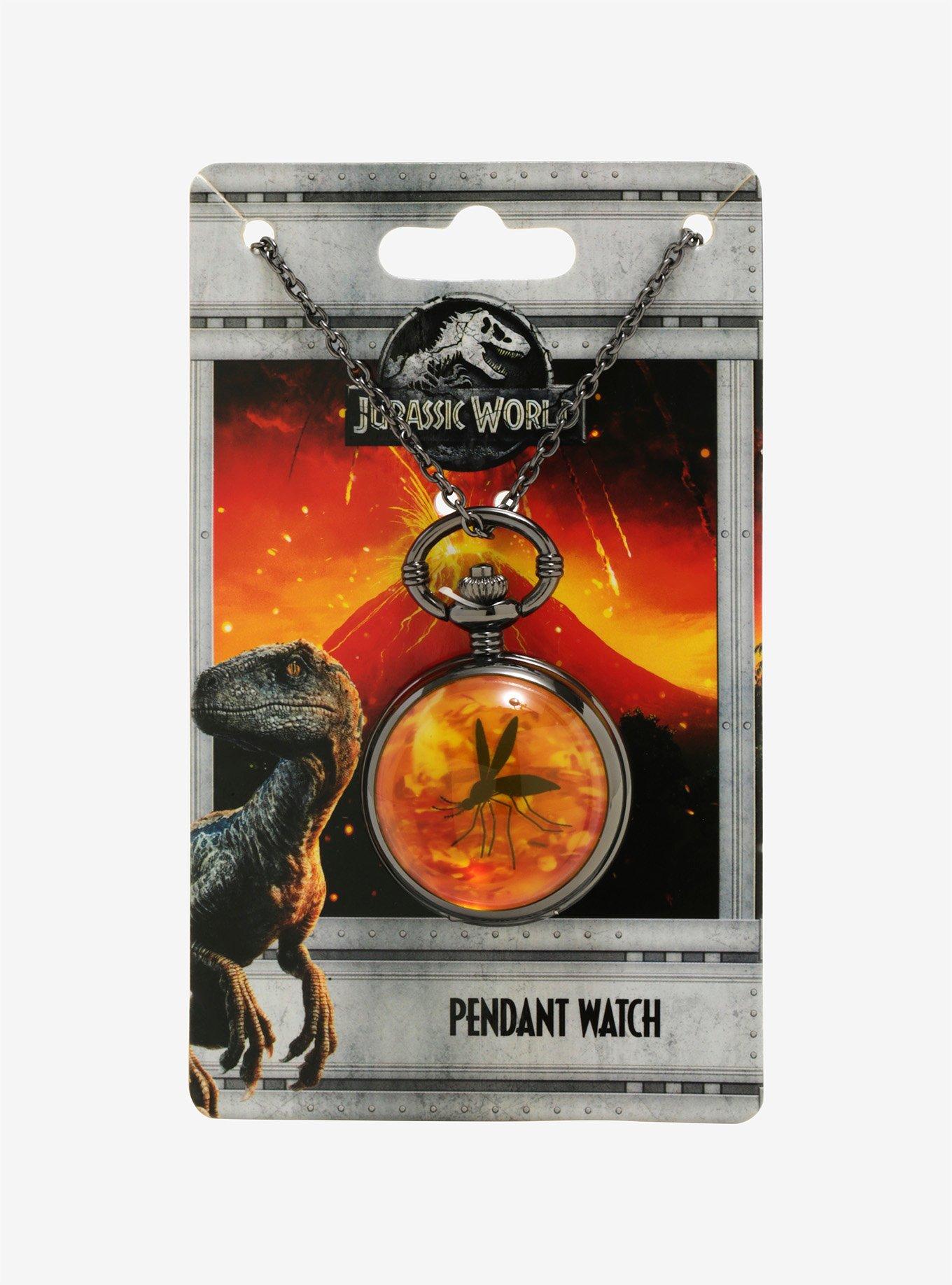 Jurassic Park Amber Mosquito Pendant Watch Necklace, , alternate