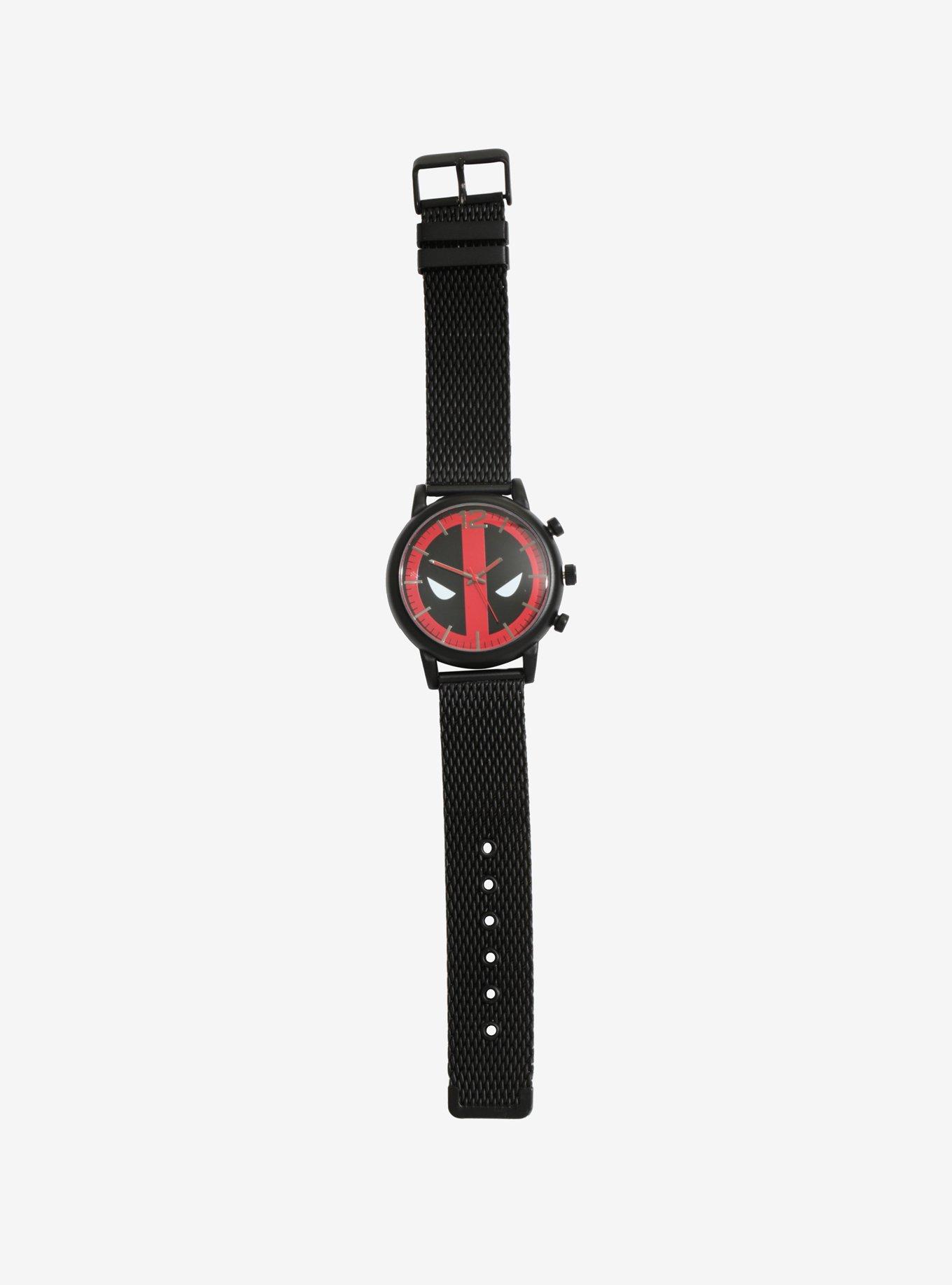 Marvel Deadpool Face Mesh Band Watch, , alternate