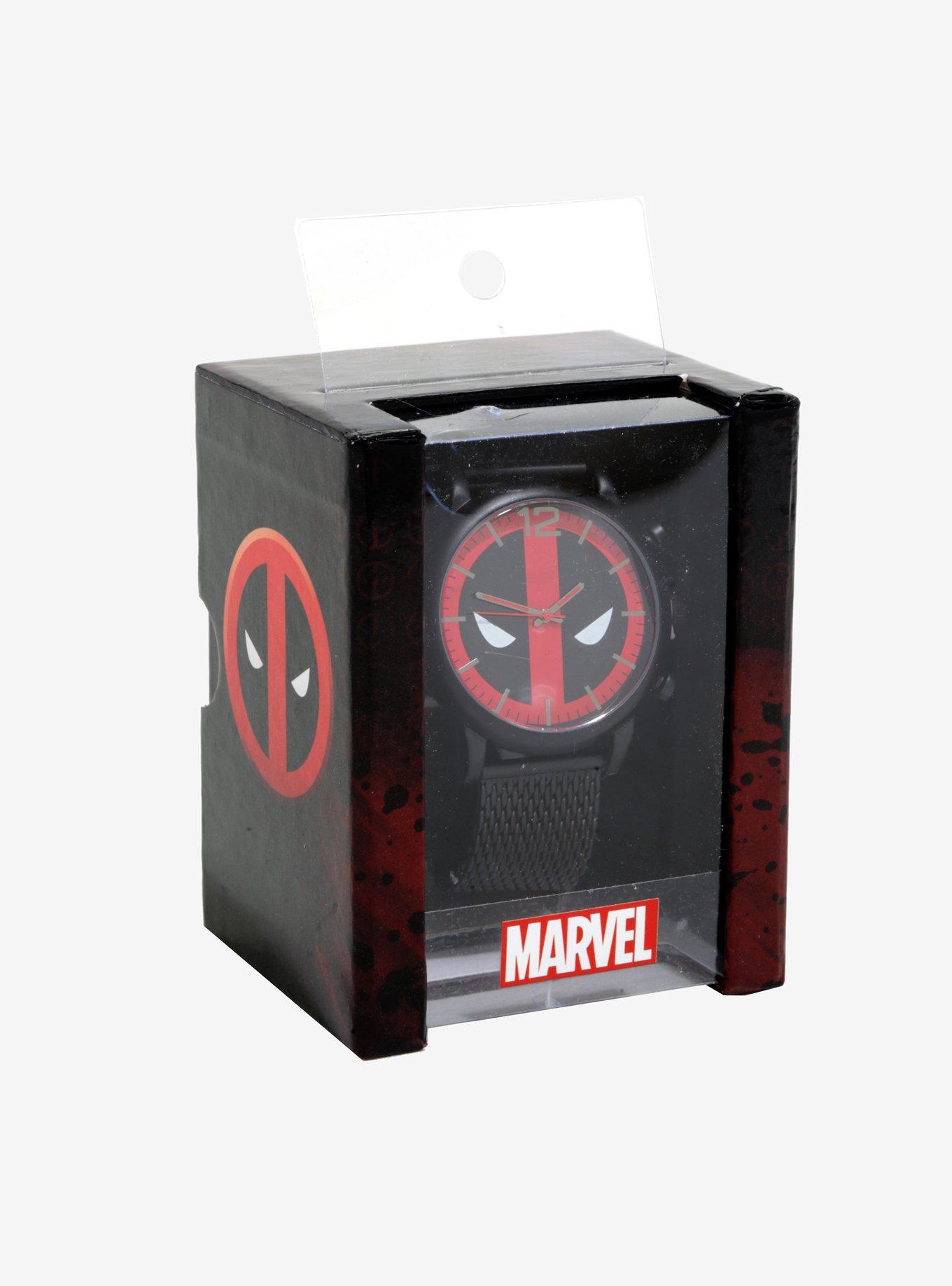 Marvel Deadpool Face Mesh Band Watch, , alternate