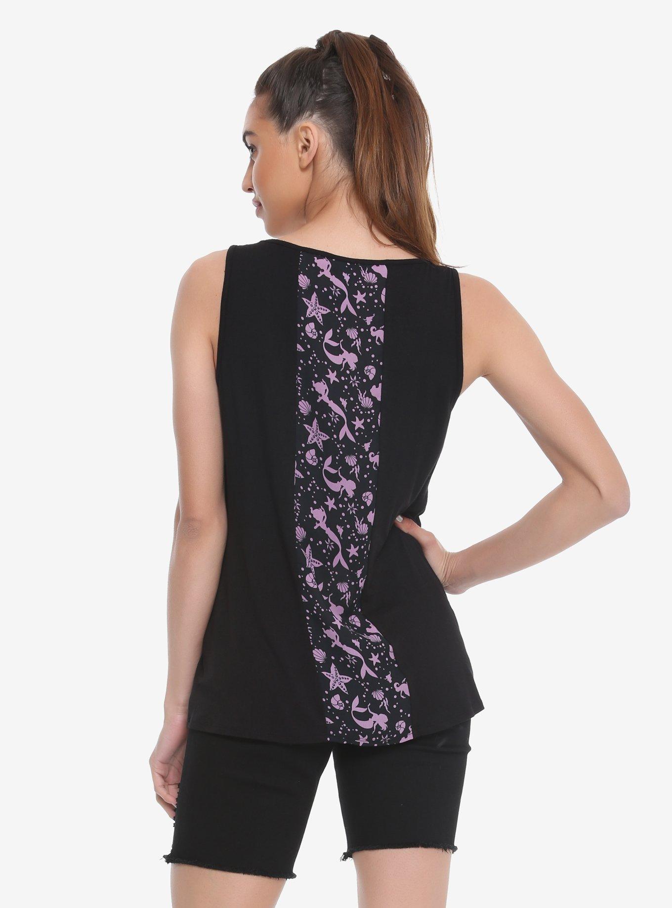 Disney The Little Mermaid Purple Chiffon Bank Girls Tank Top, , alternate