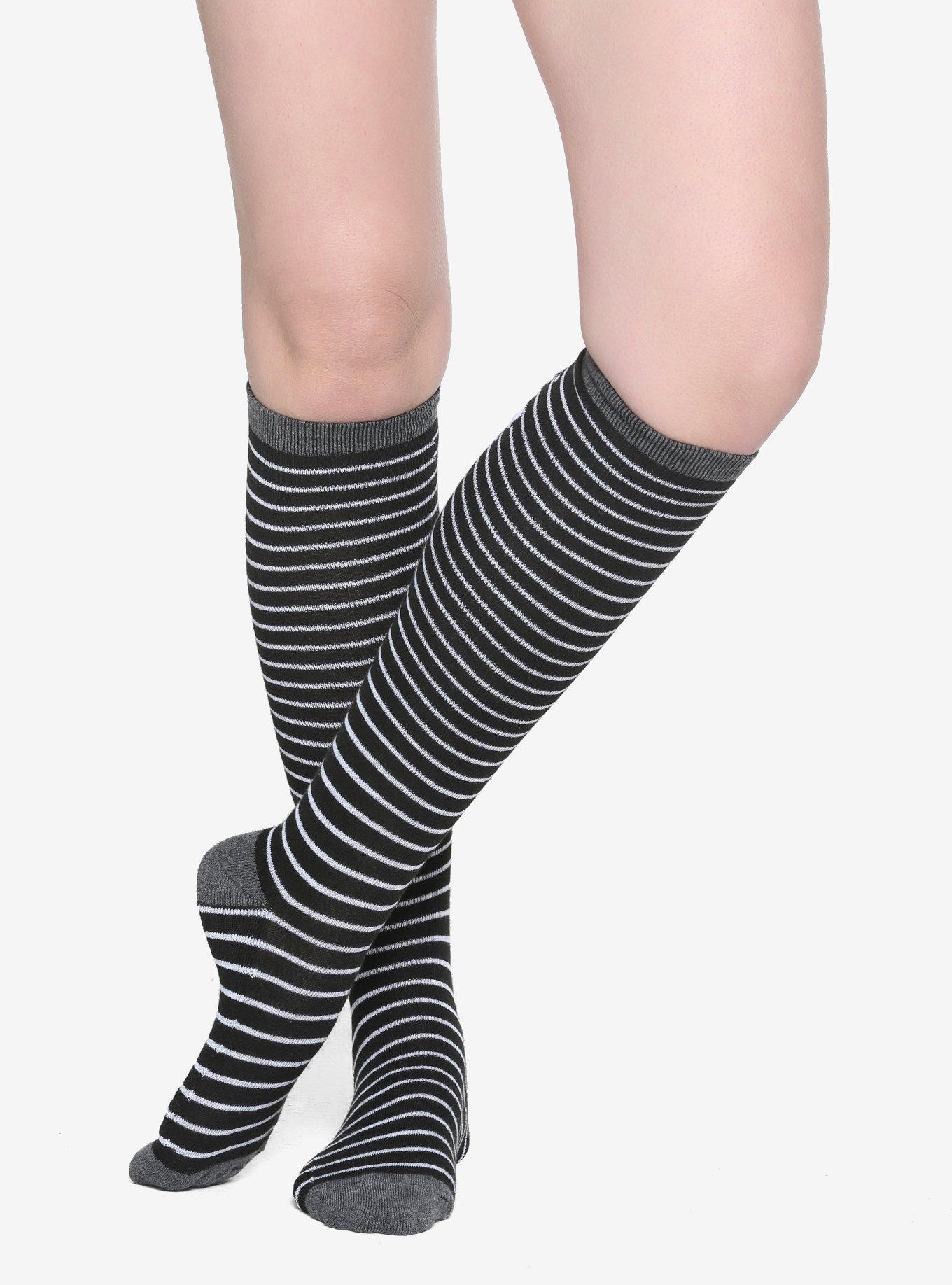 Total Mess Striped Knee-High Socks, , alternate