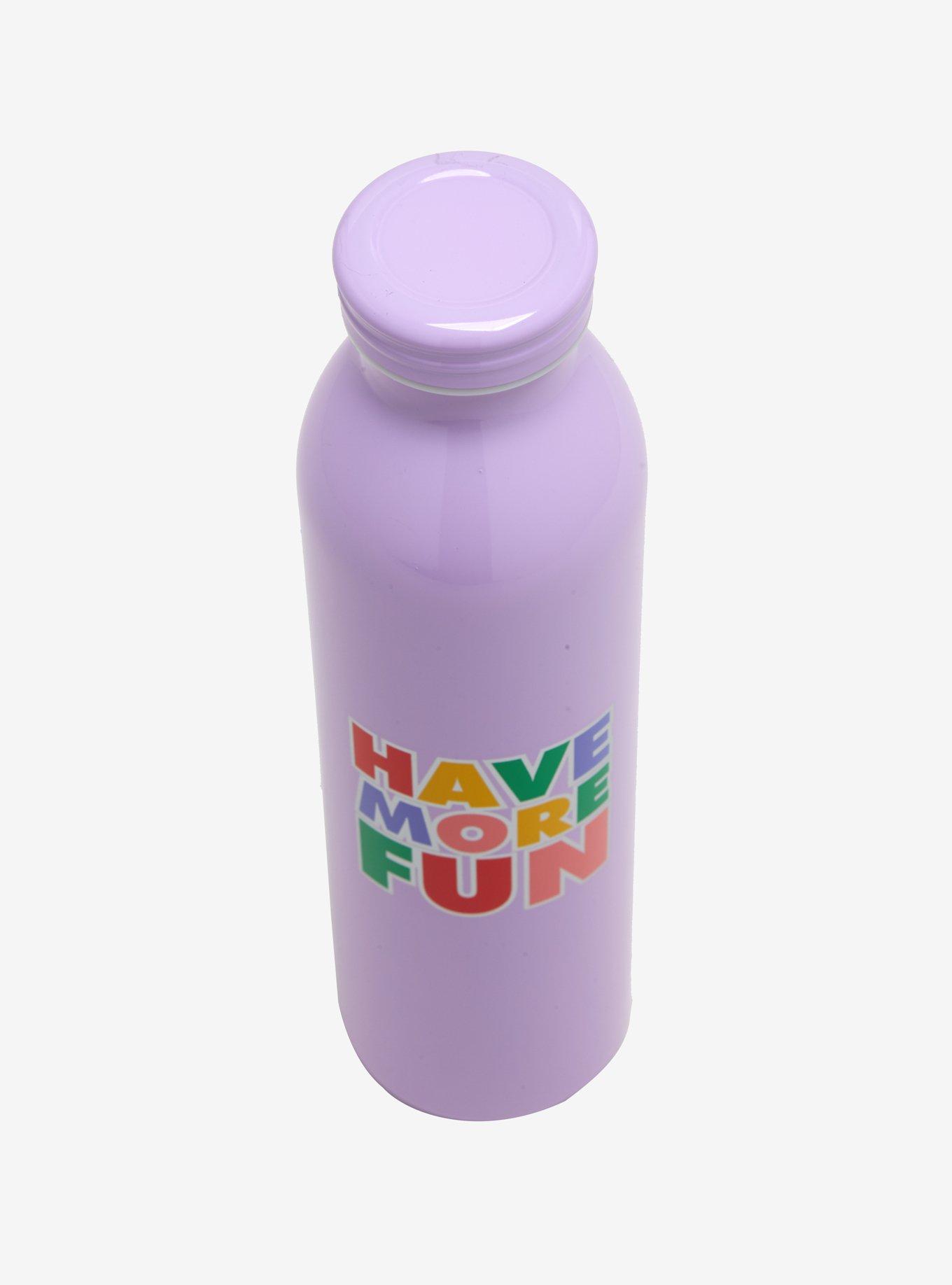 Purple Stainless Steel Have More Fun Water Bottle, , alternate