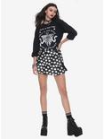 Tripp Black & White Star Print Suspender Skirt, , alternate