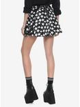 Tripp Black & White Star Print Suspender Skirt, , alternate