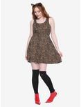 Leopard Print Skater Dress, MULTI, alternate