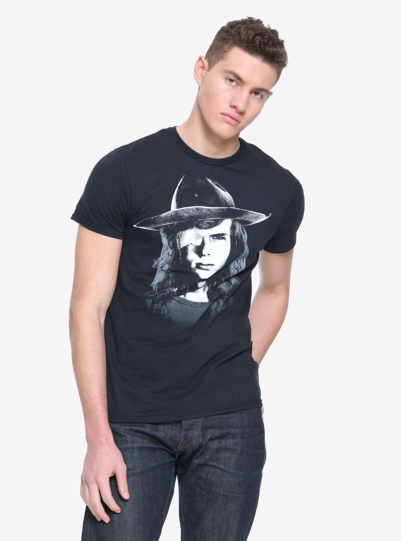 The Walking Dead Carl Grimes Black & White T-Shirt, , alternate