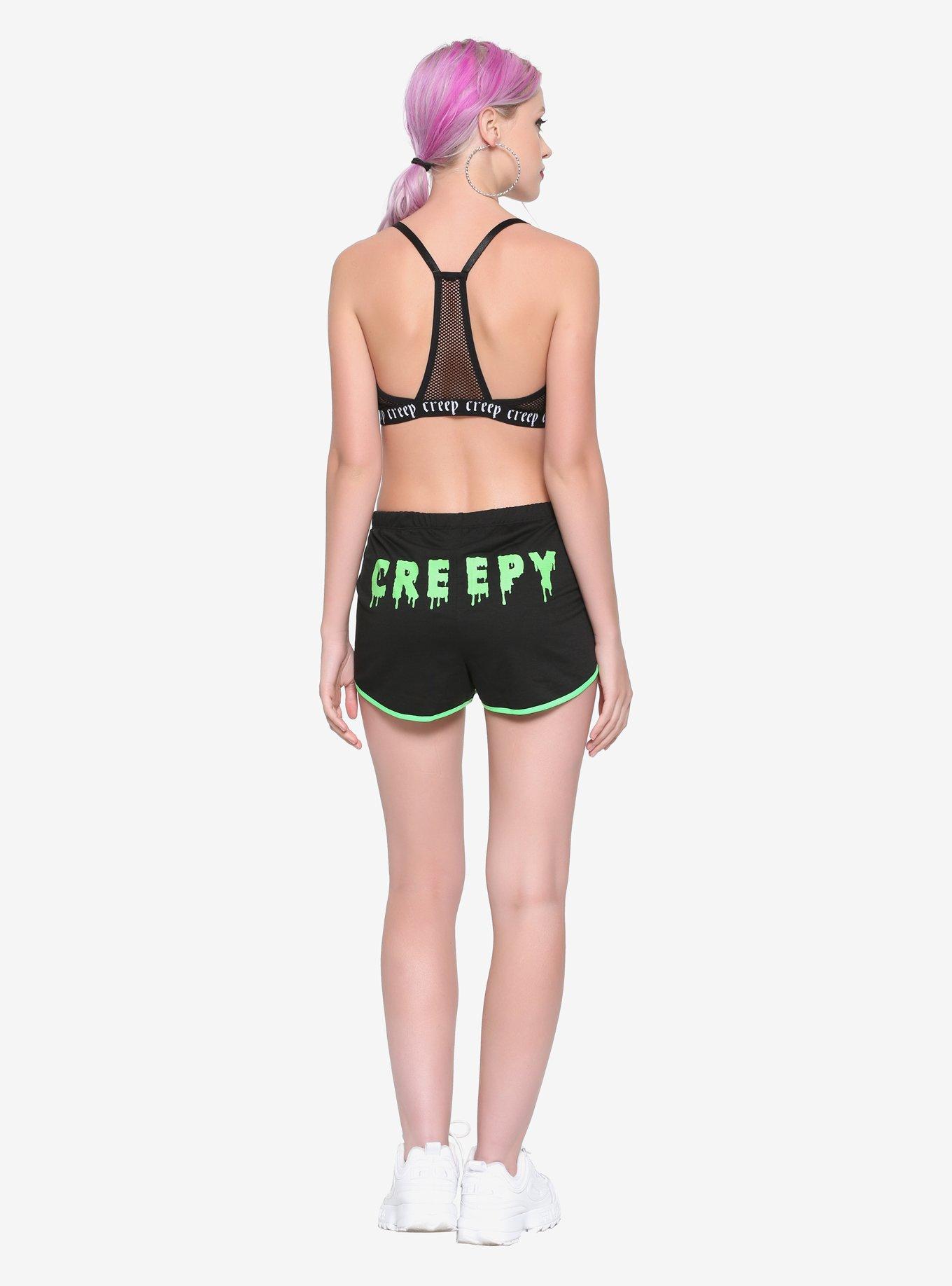 Creep Black Mesh Bralette, , alternate