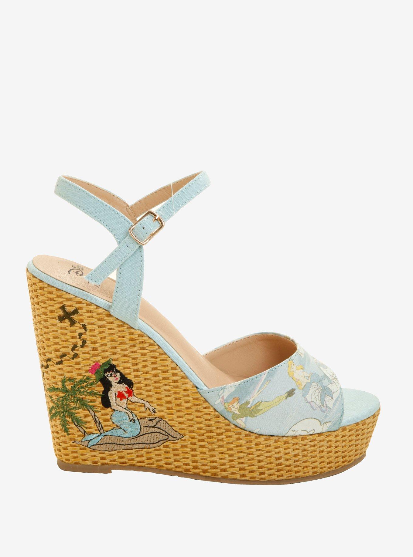 Her Universe Disney Peter Pan Mermaid Lagoon Wedge Heels, , alternate