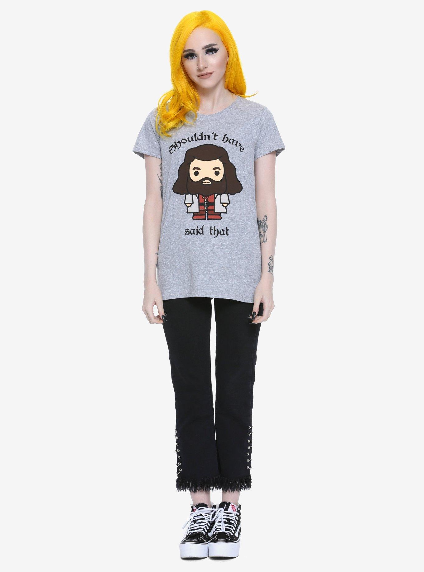 Harry Potter Chibi Hagrid Shouldn't Have Said That Girls T-Shirt, , alternate