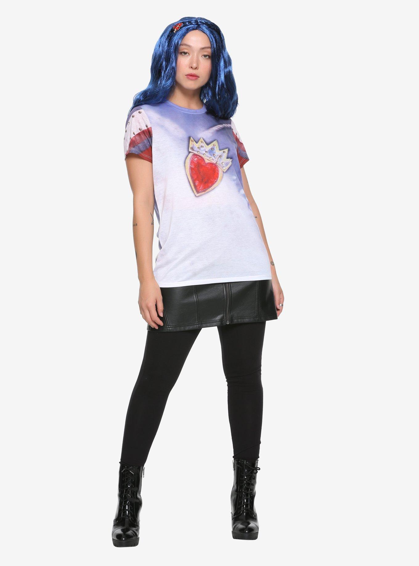 Disney Descendants 2 Evie Cosplay Girls T-Shirt, BLUE, alternate