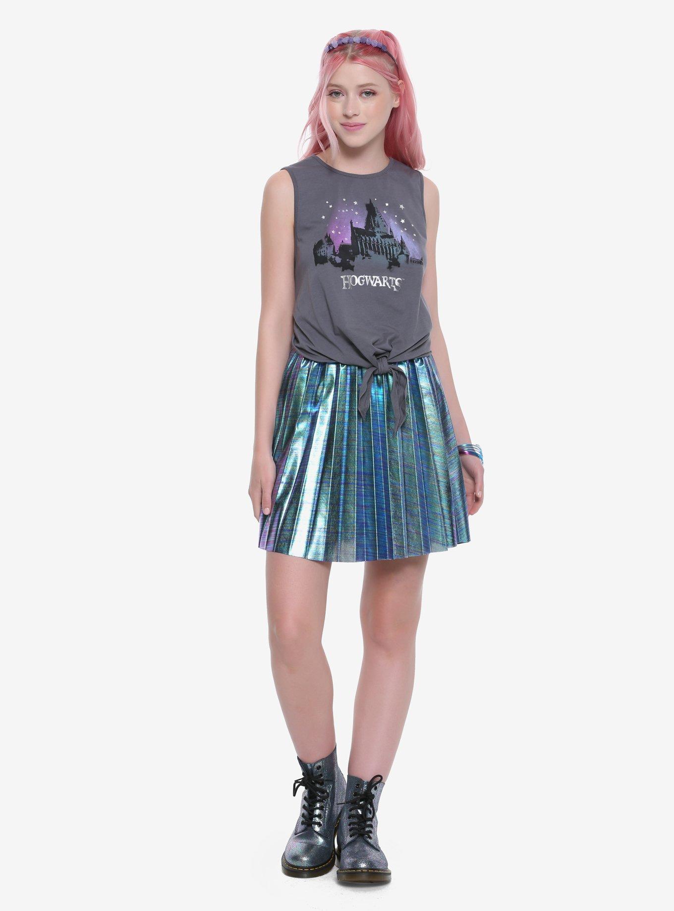 Harry Potter Hogwarts Tie-Front Girls Tank Top, , alternate