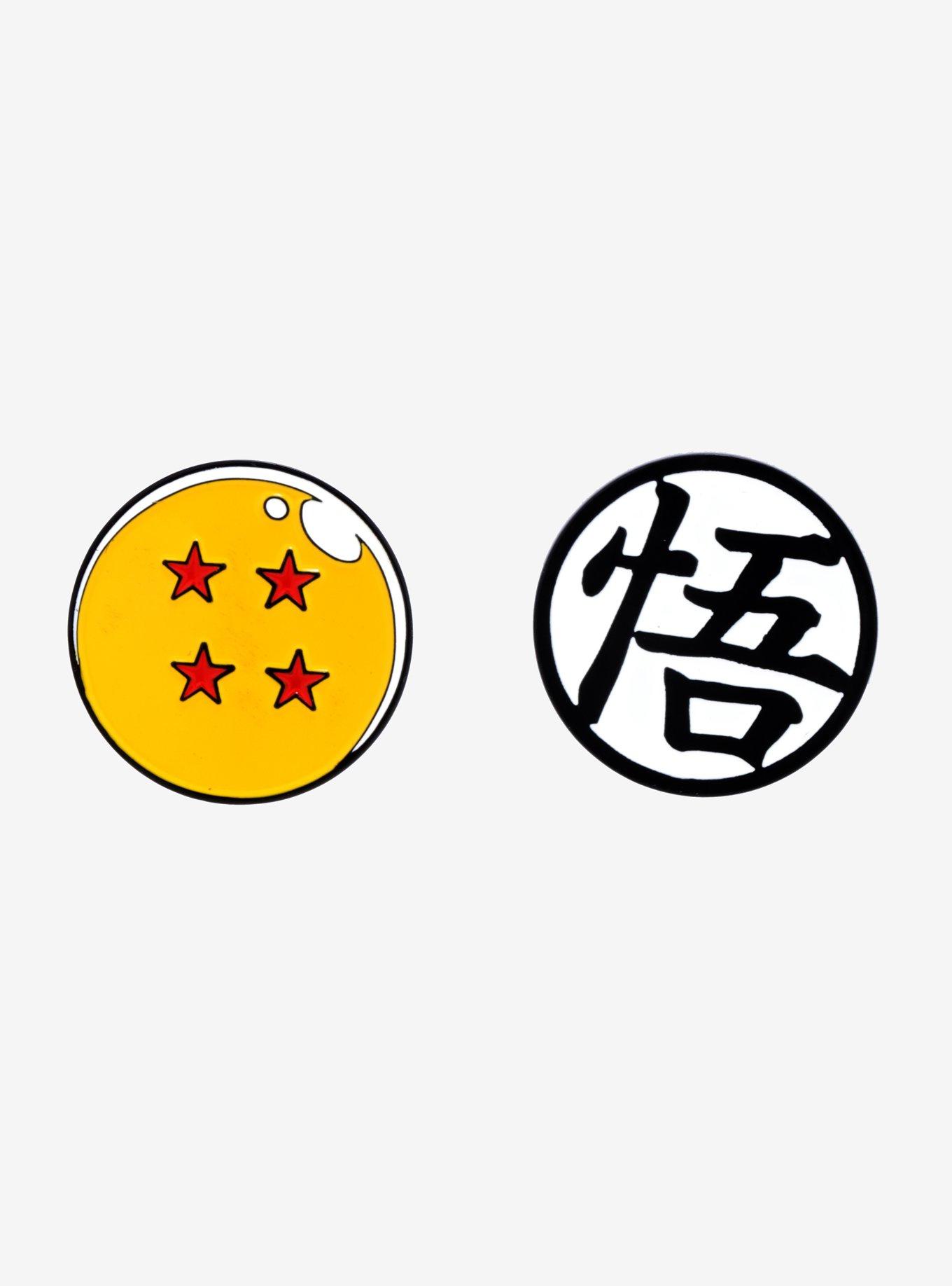 Dragon Ball Super Goku Symbol & Dragon Ball Enamel Pin Set, , alternate