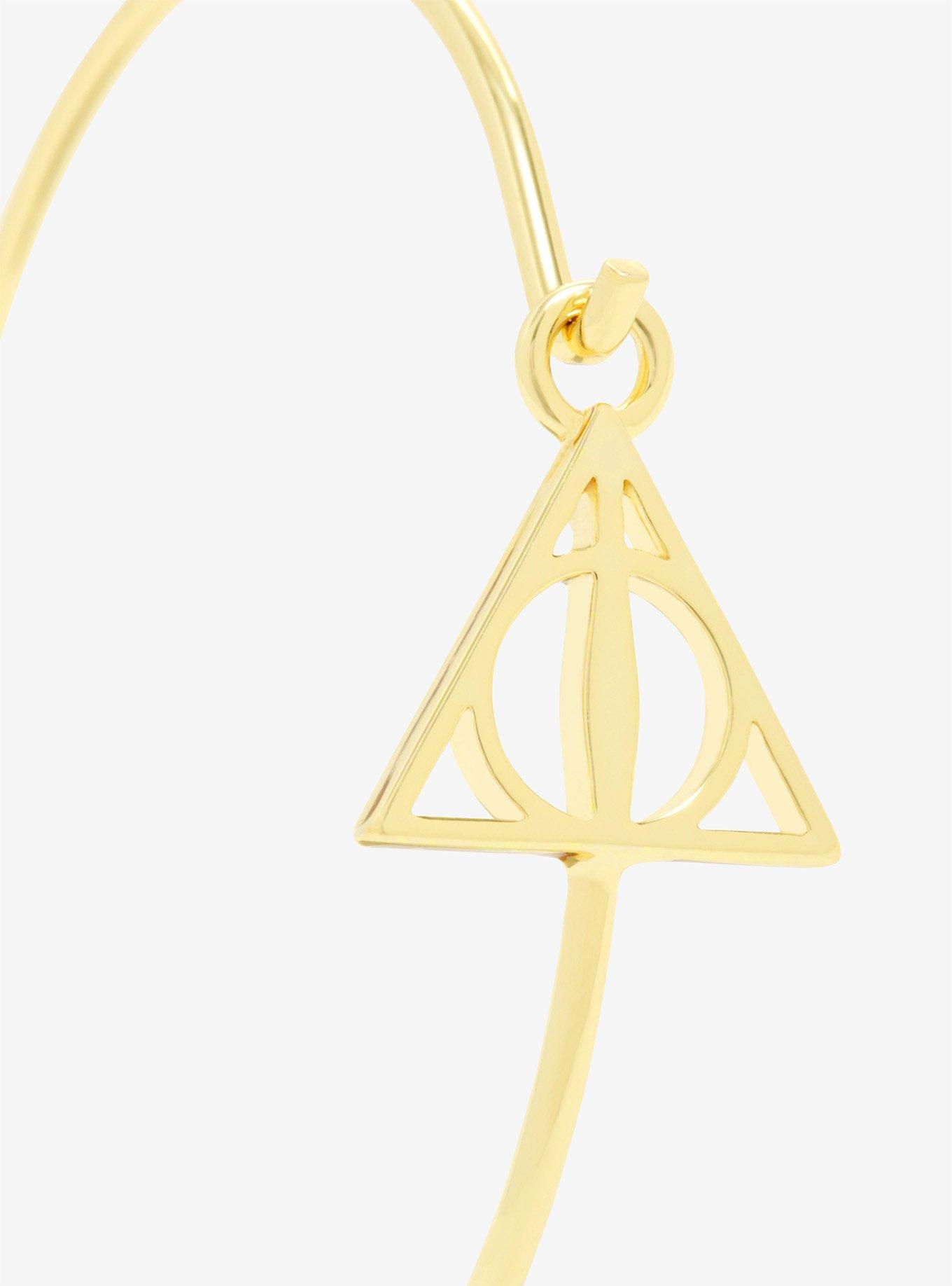 Harry Potter Deathly Hallows Hook Bangle Bracelet - BoxLunch Exclusive, , alternate
