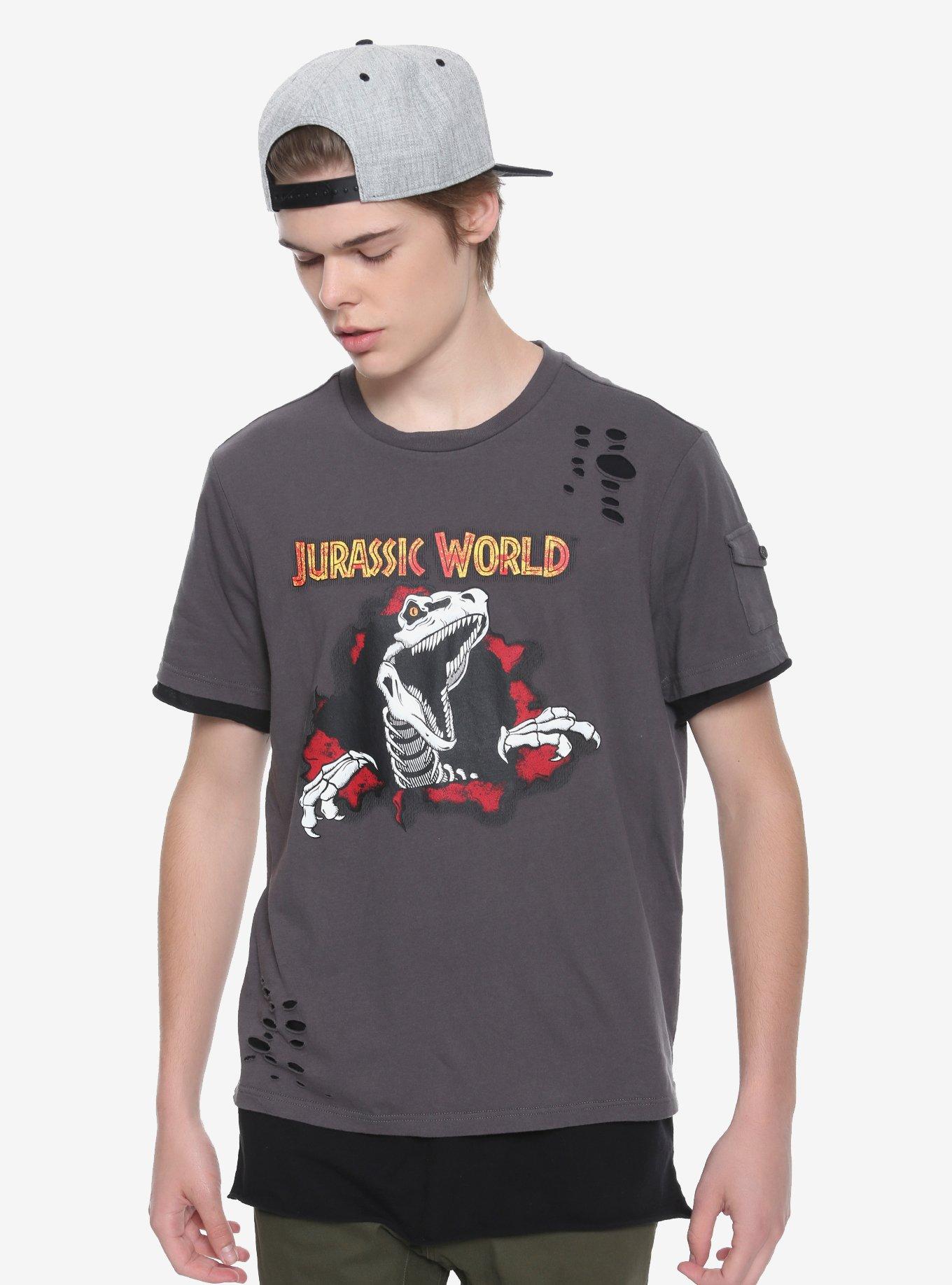 Jurassic World 2: Fallen Kingdom Distressed Layered T-Shirt, , alternate