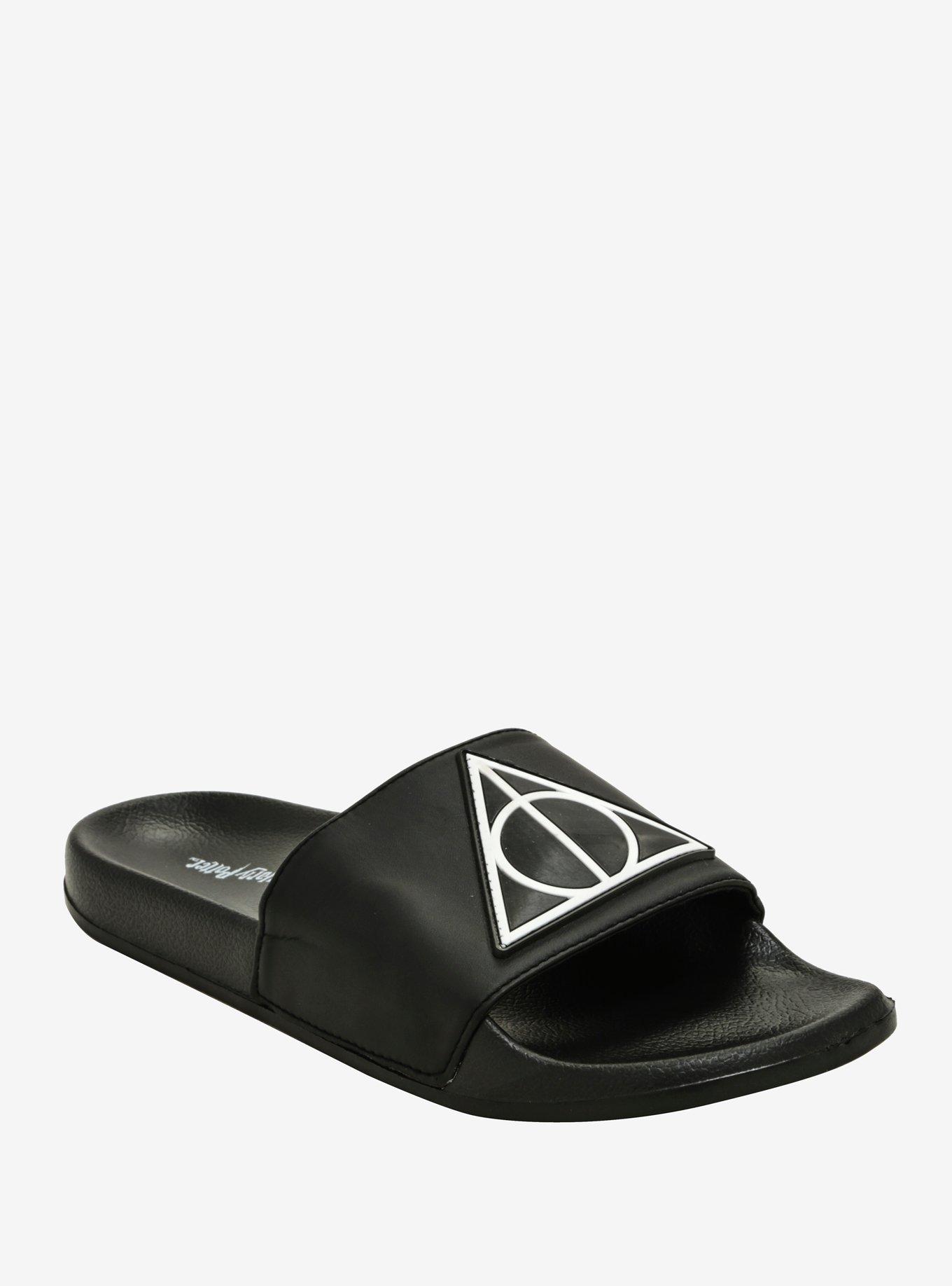 Harry Potter Deathly Hallows Slide Sandals, , alternate