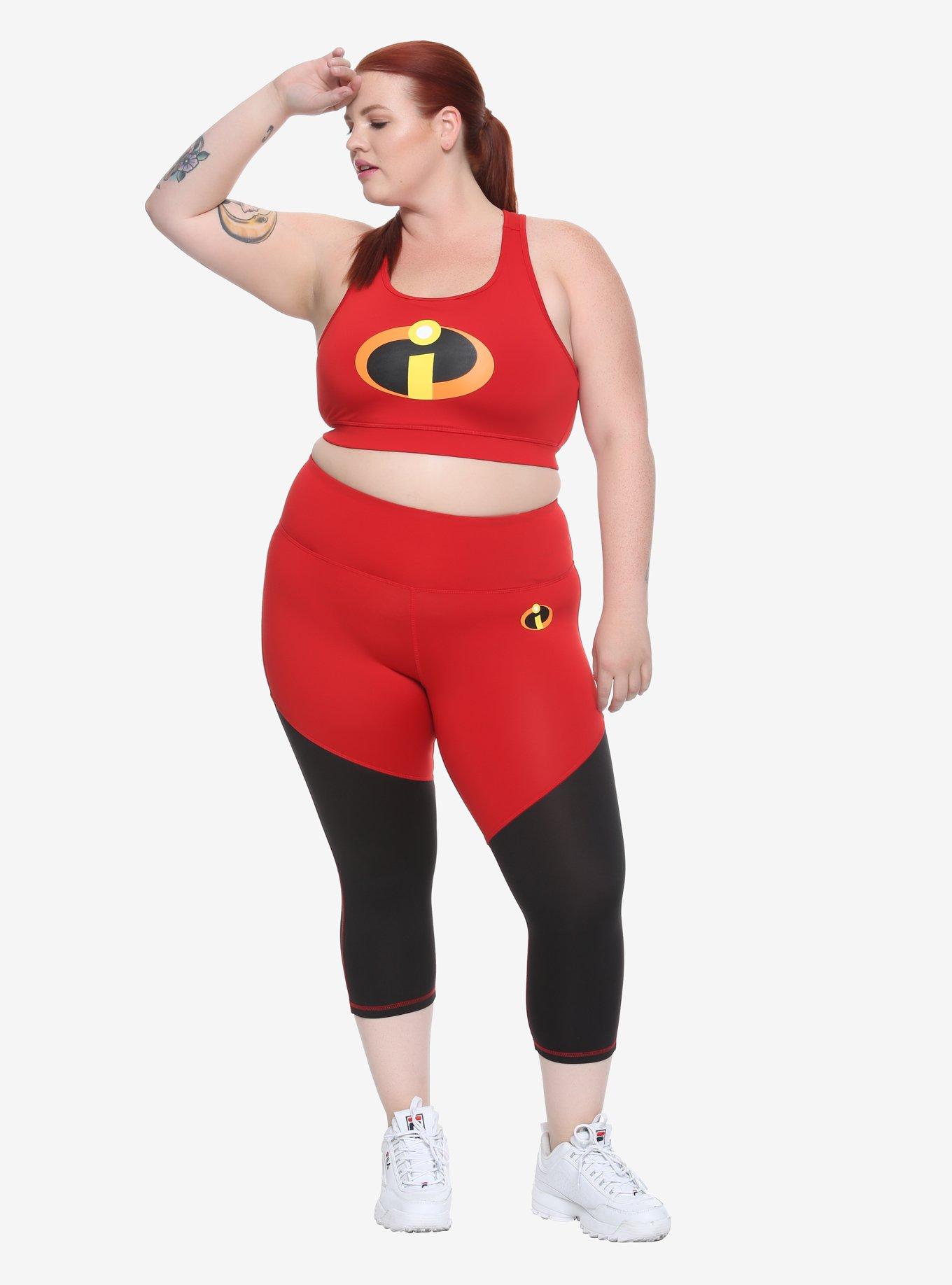 Her Universe Disney Pixar The Incredibles Low-Impact Sports Bra Plus Size, RED, alternate