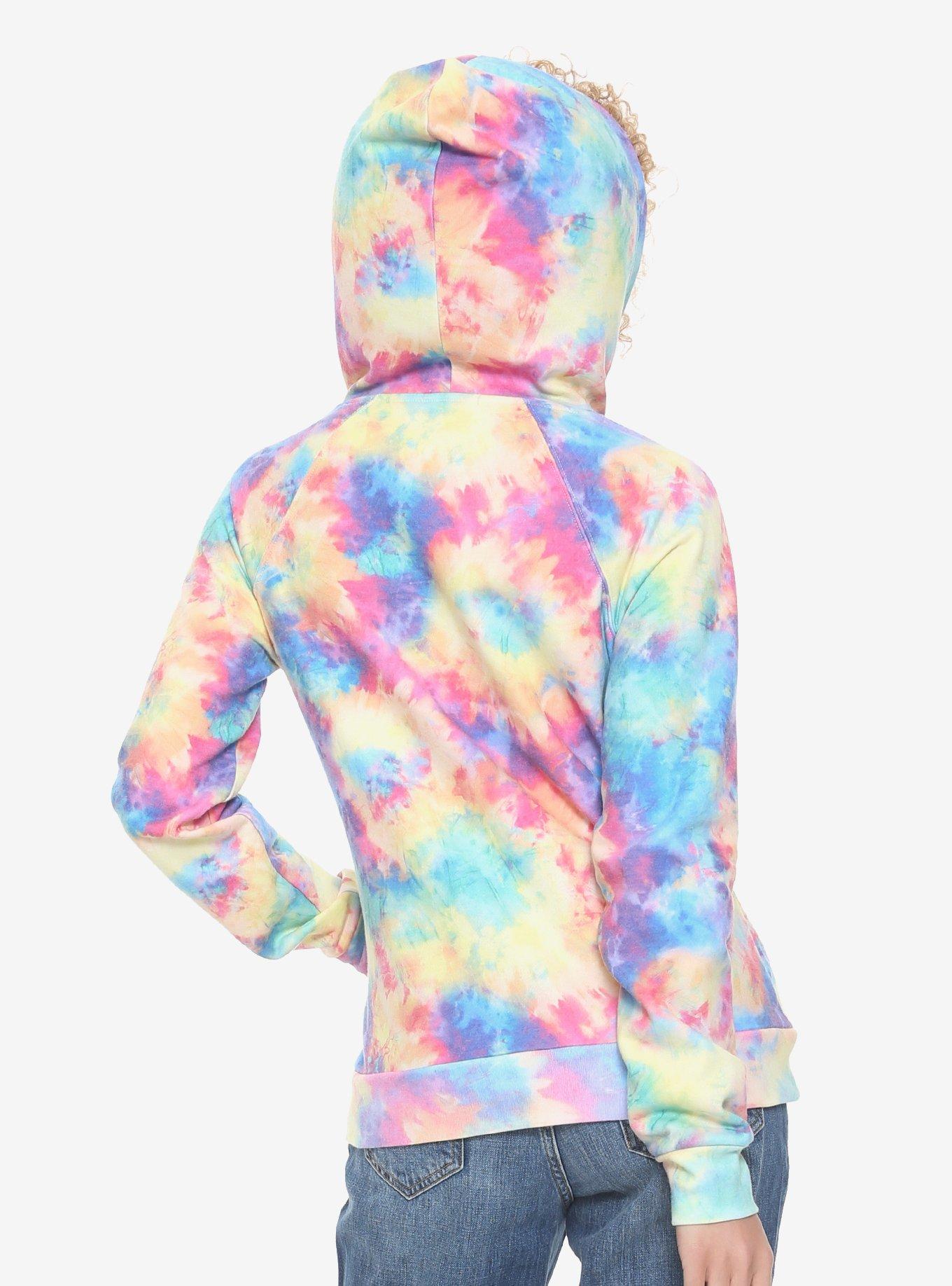 Lace-Up Tie Dye Girls Hoodie, , alternate