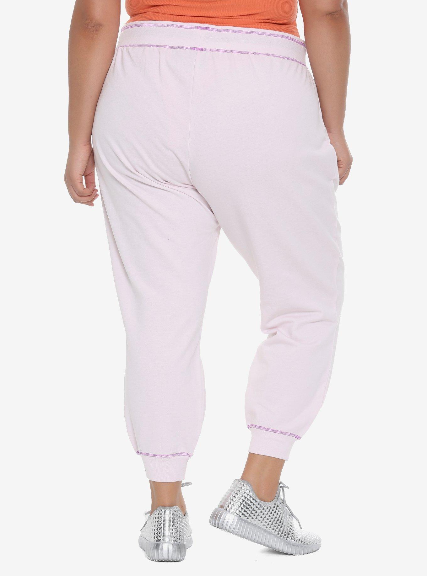 Disney The Little Mermaid Ariel Girls Jogger Pants Plus Size, LIGHT PINK, alternate