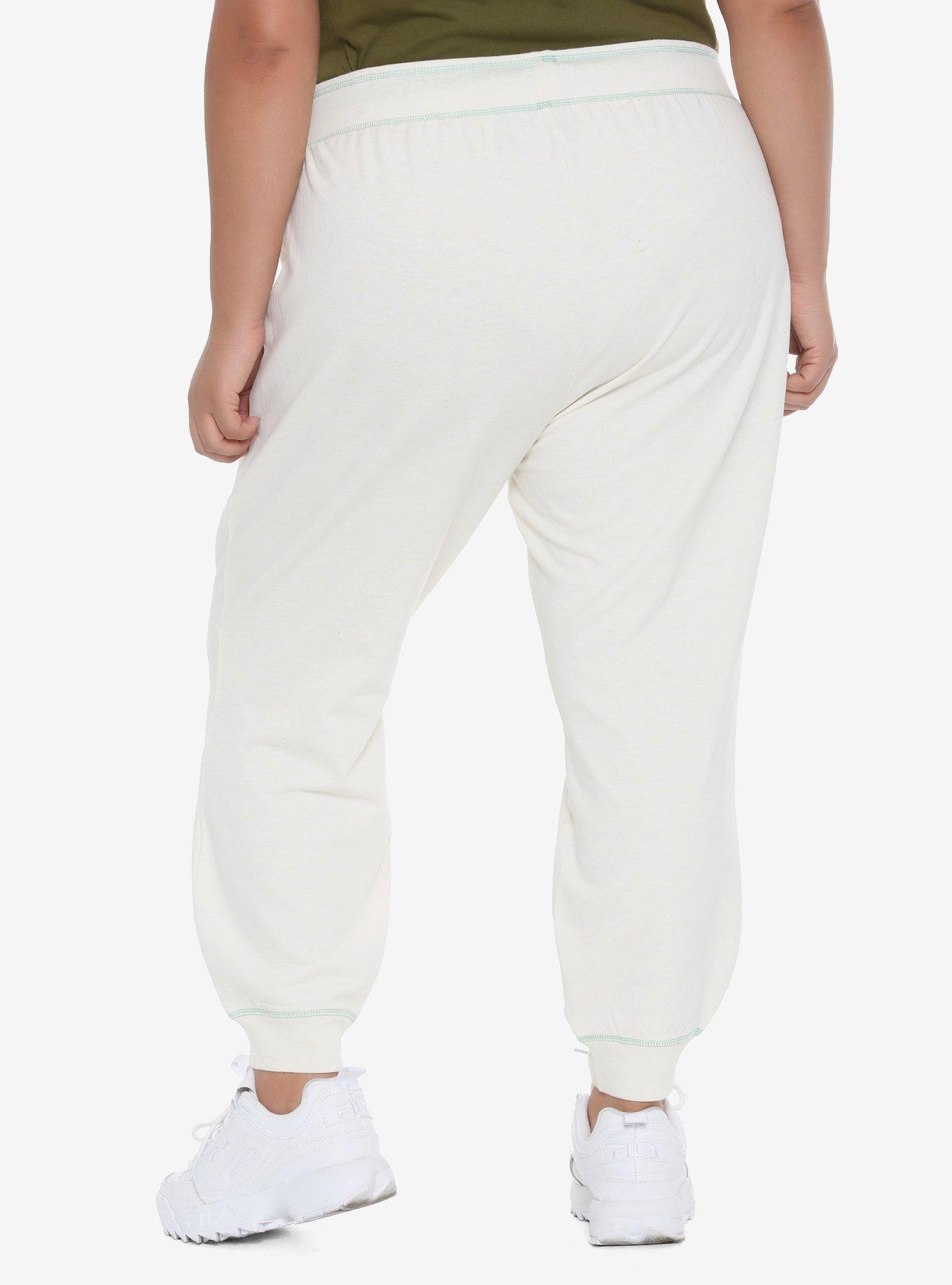 Disney Moana Girls Jogger Pants Plus Size, OATMEAL HEATHER, alternate