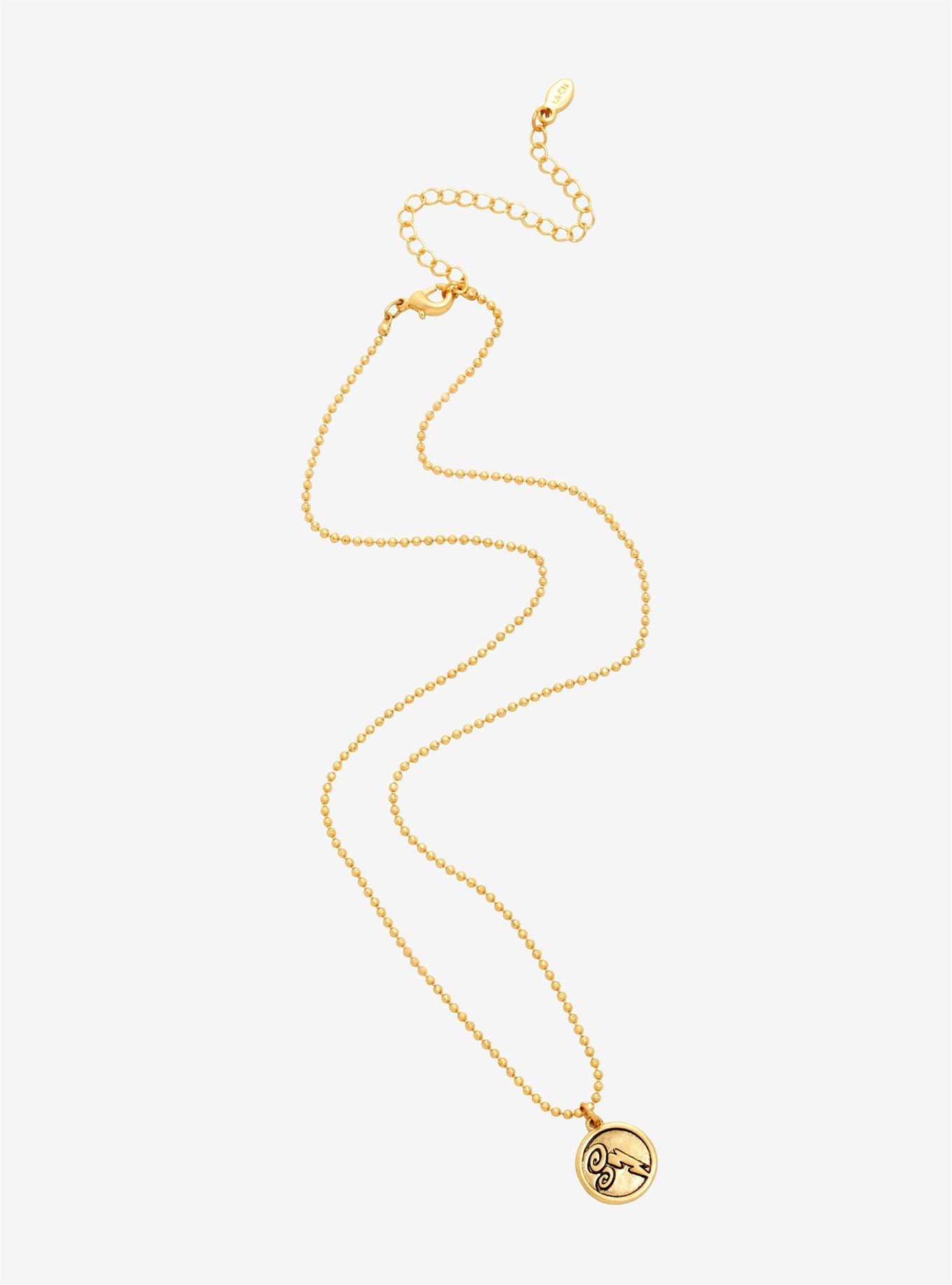 Disney Hercules Gold Coin Necklace - BoxLunch Exclusive, , alternate