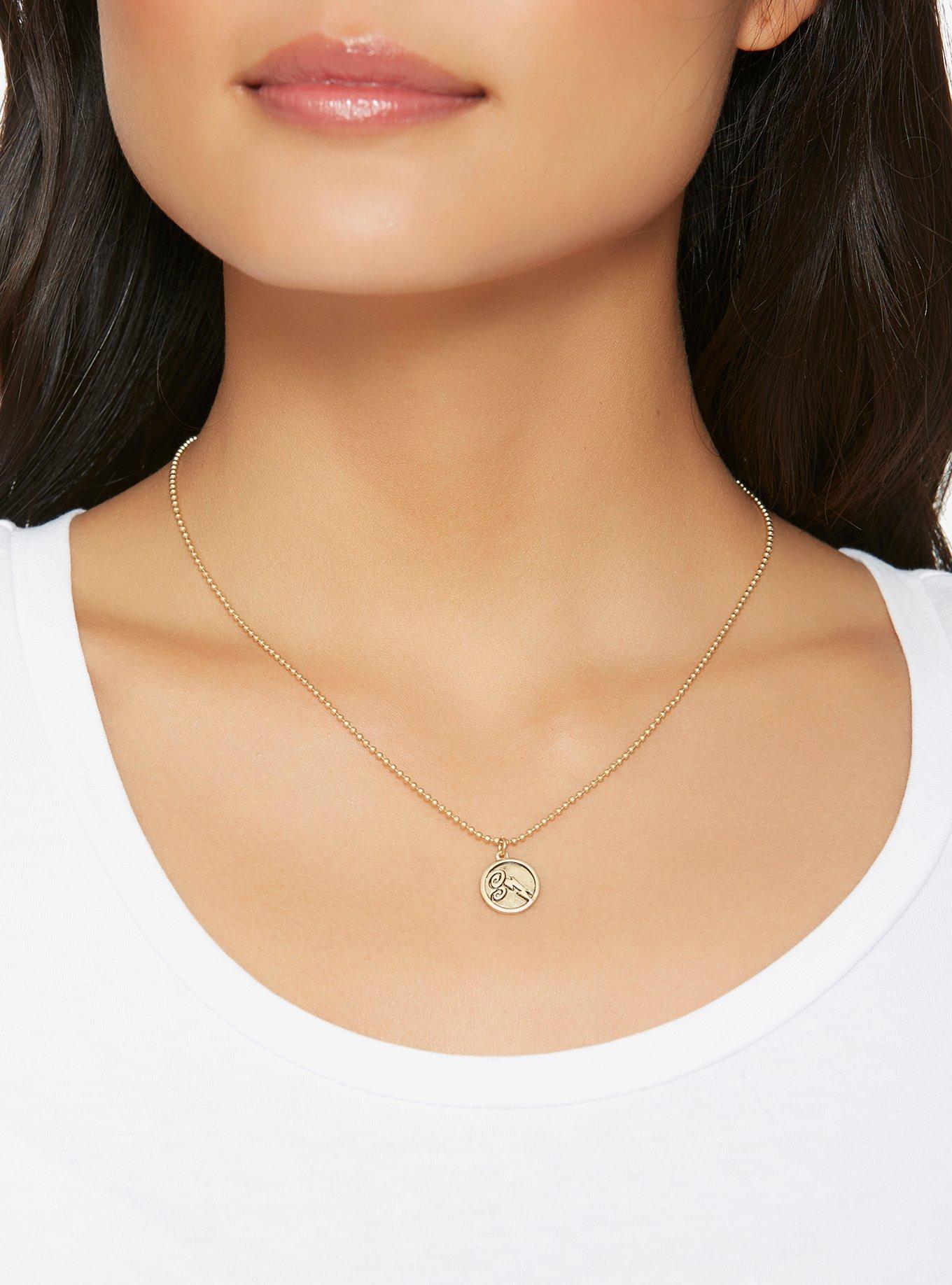 Disney Hercules Gold Coin Necklace - BoxLunch Exclusive, , alternate