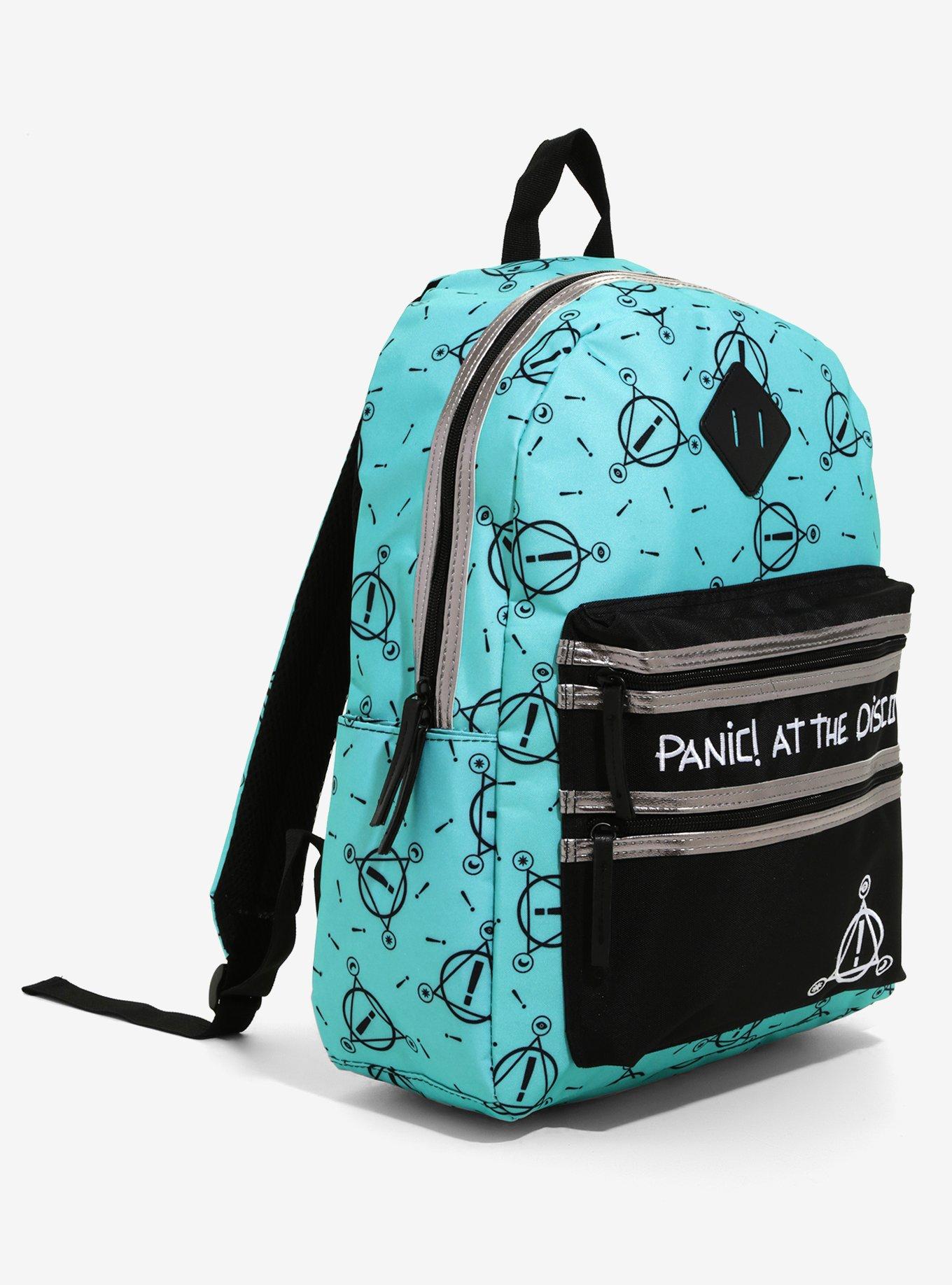 Panic! At The Disco Teal Double Zipper Backpack, , alternate