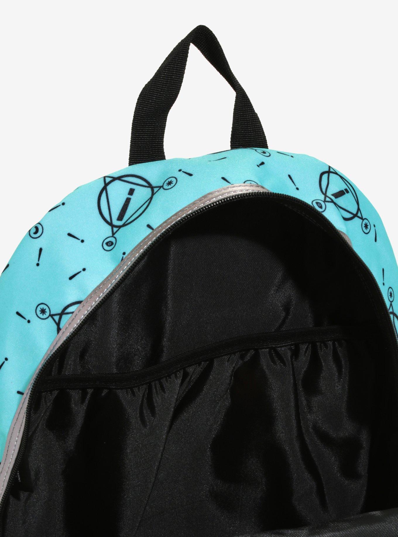 Panic! At The Disco Teal Double Zipper Backpack, , alternate