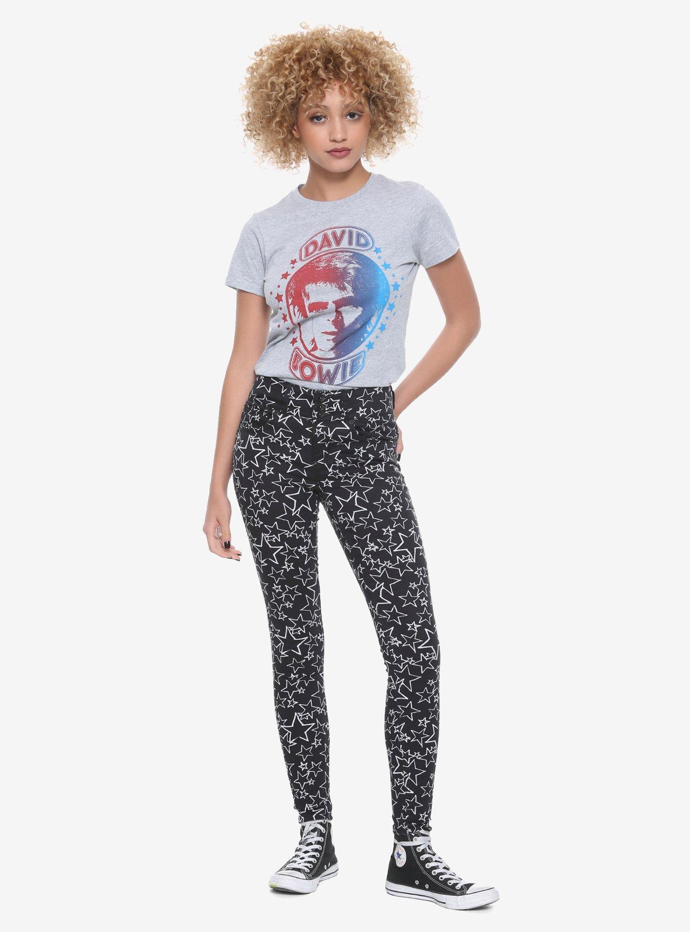 NEW! Blackheart Black & White Star Super Skinny Jeans, , alternate